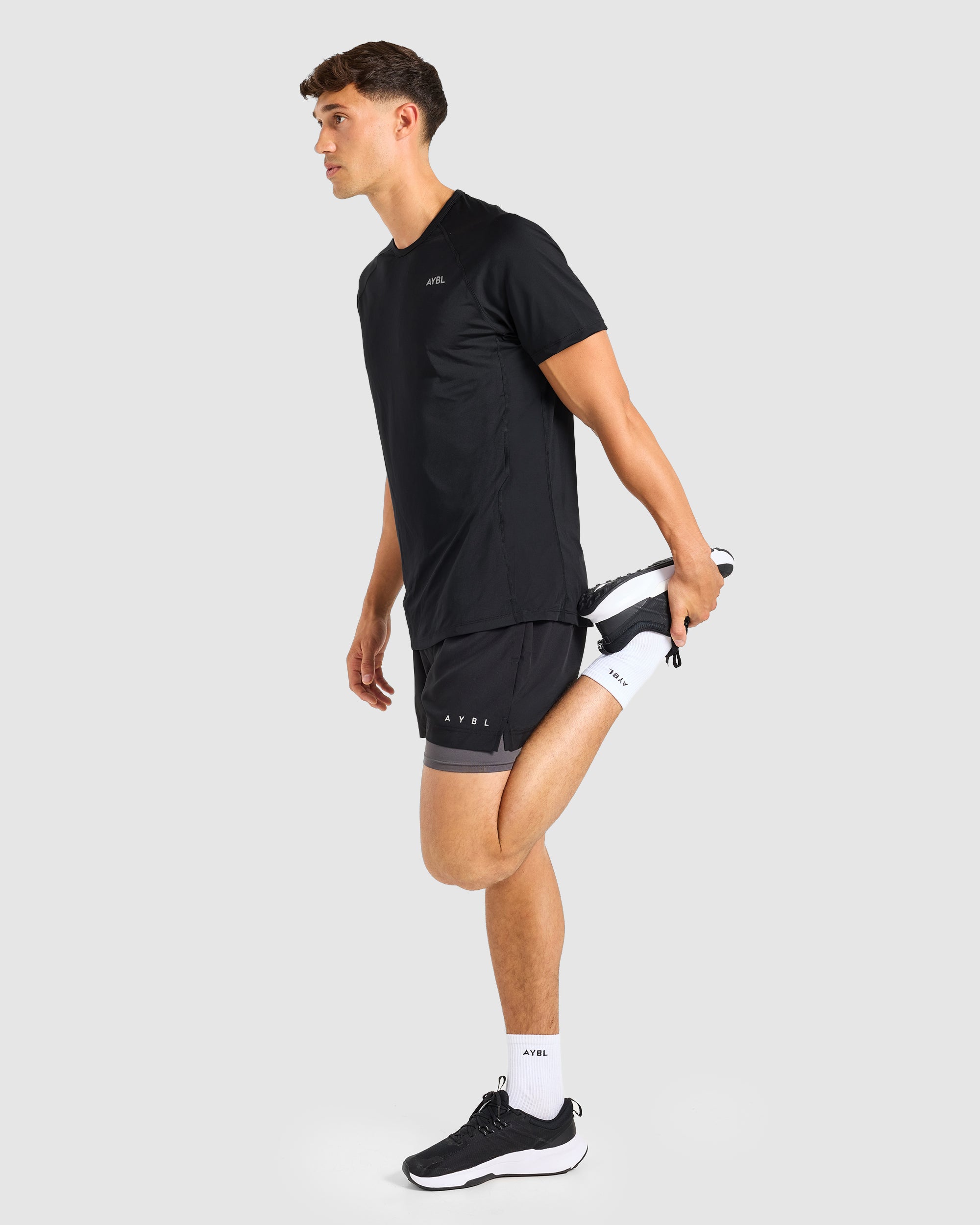 Core 2 in 1 Shorts - Noir/Charcoal
