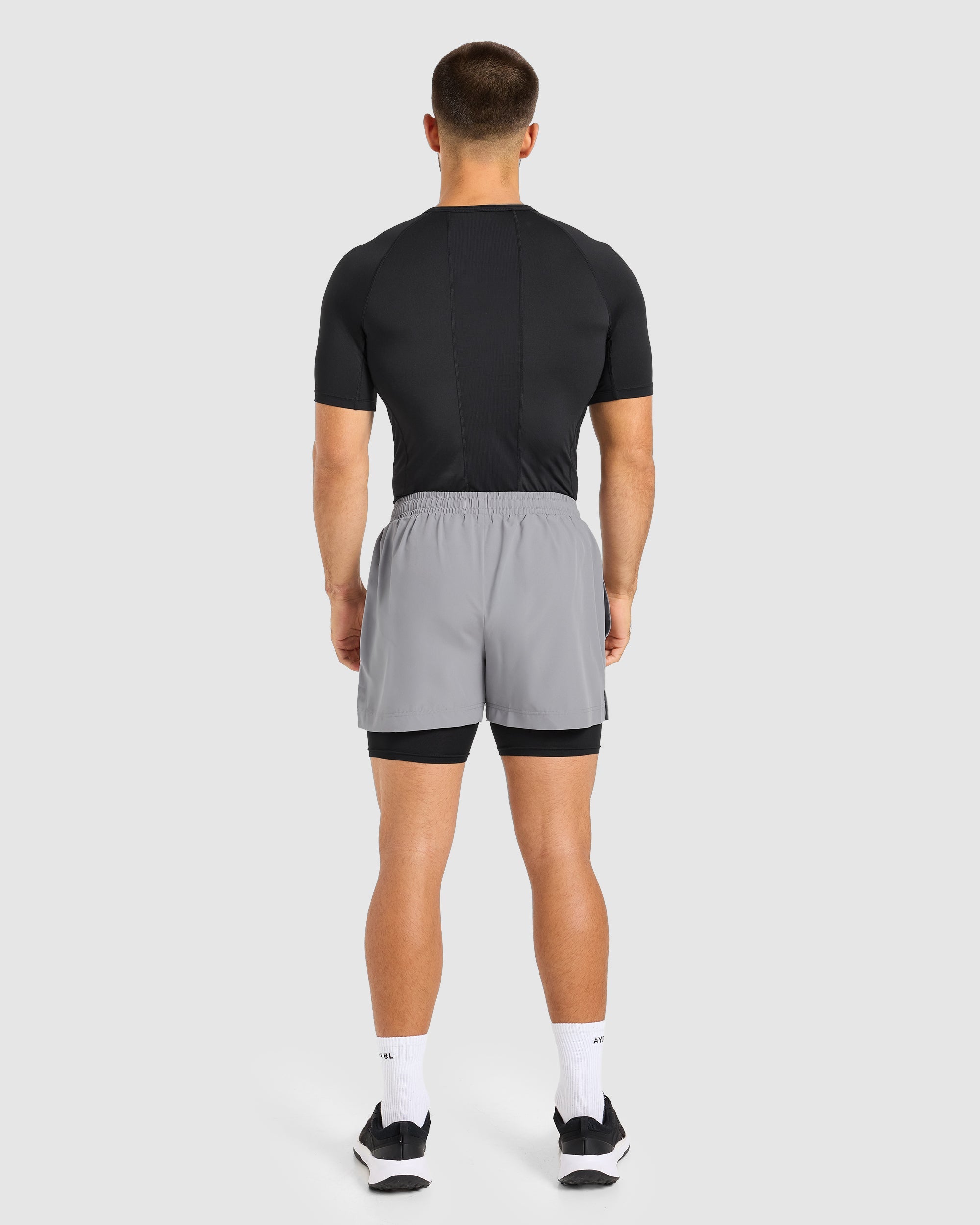 Core 2 in 1 Shorts - Gris/Noir