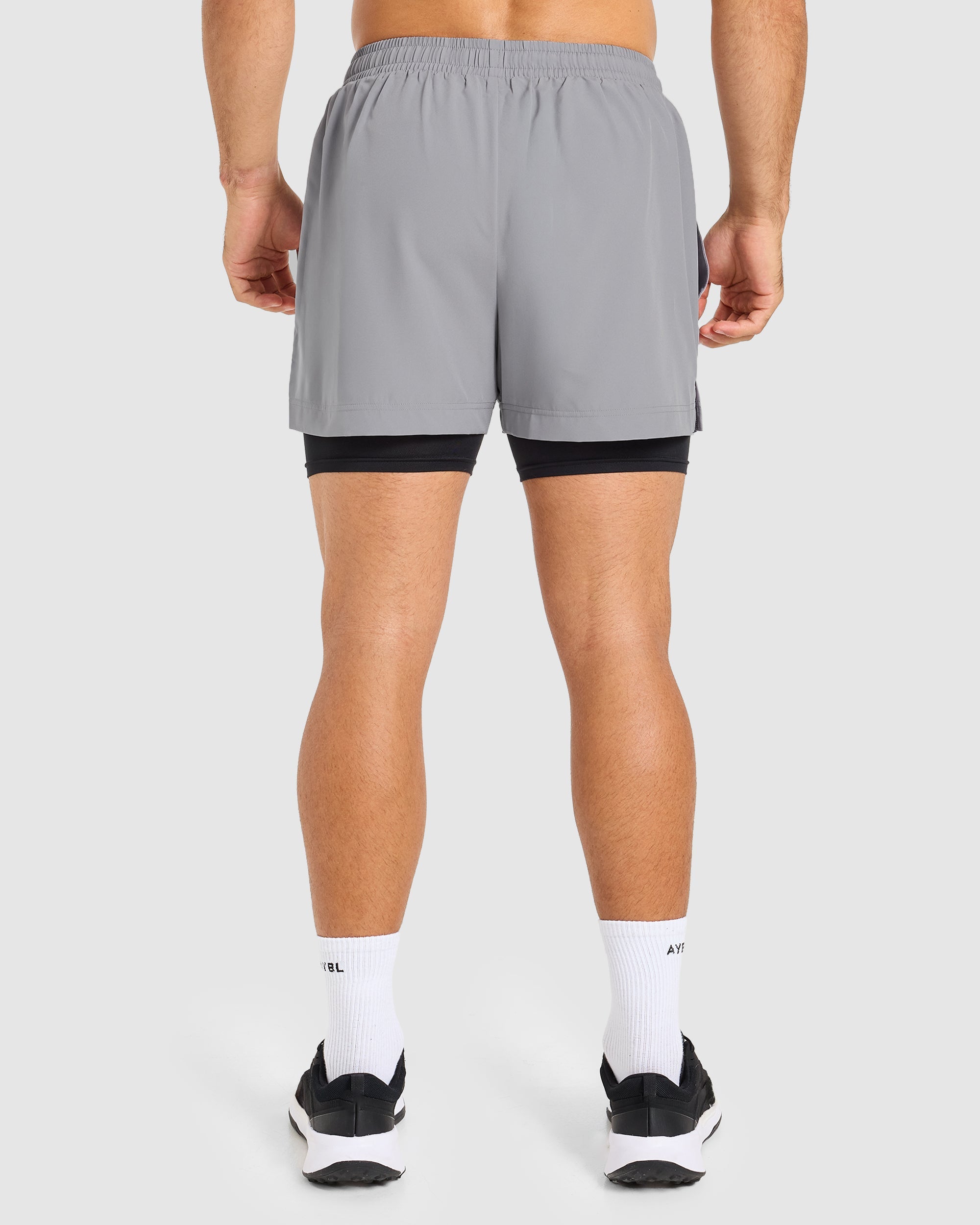 Core 2 in 1 Shorts - Gris/Noir