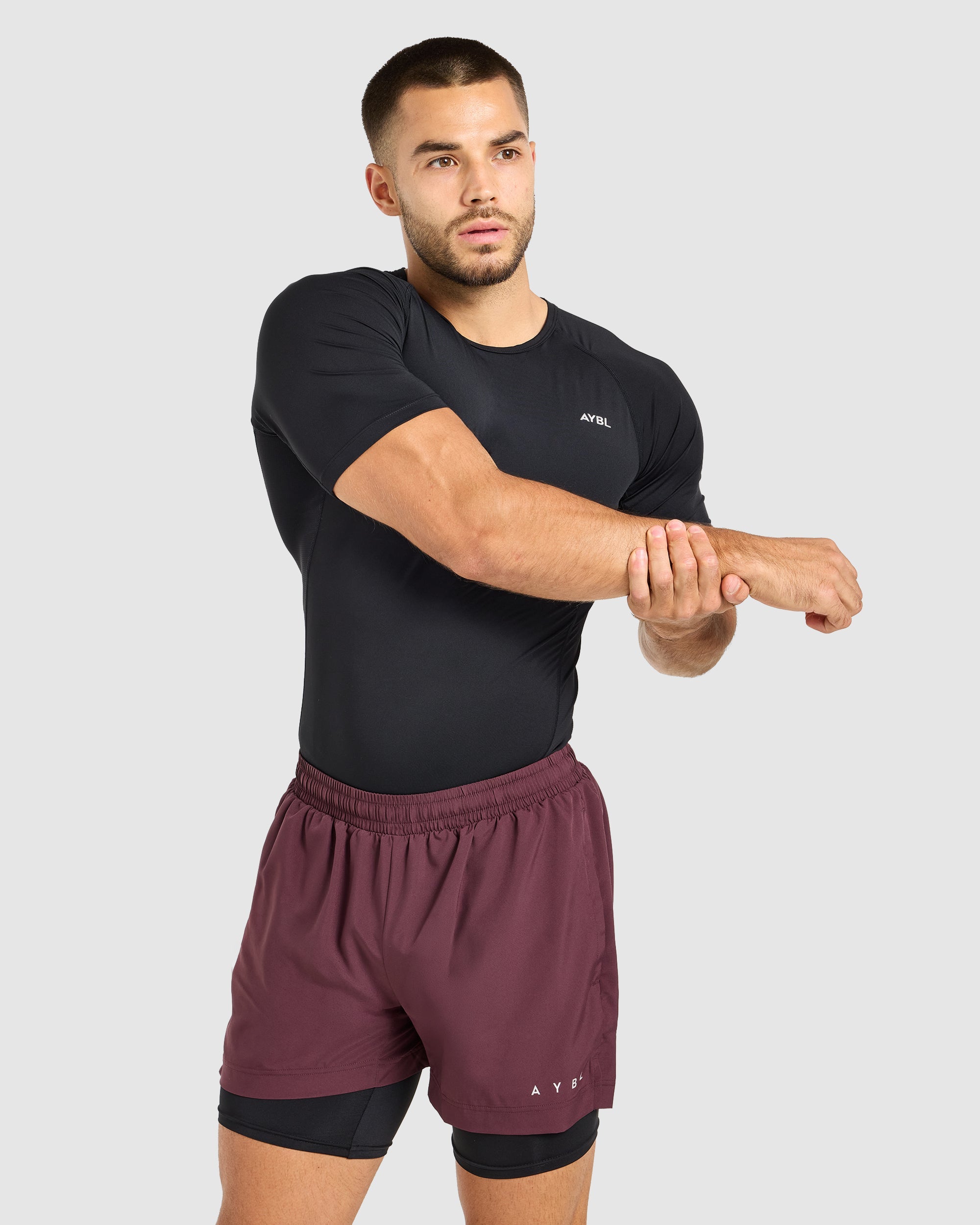Core 2 in 1 Shorts - Dusty Plum/Noir