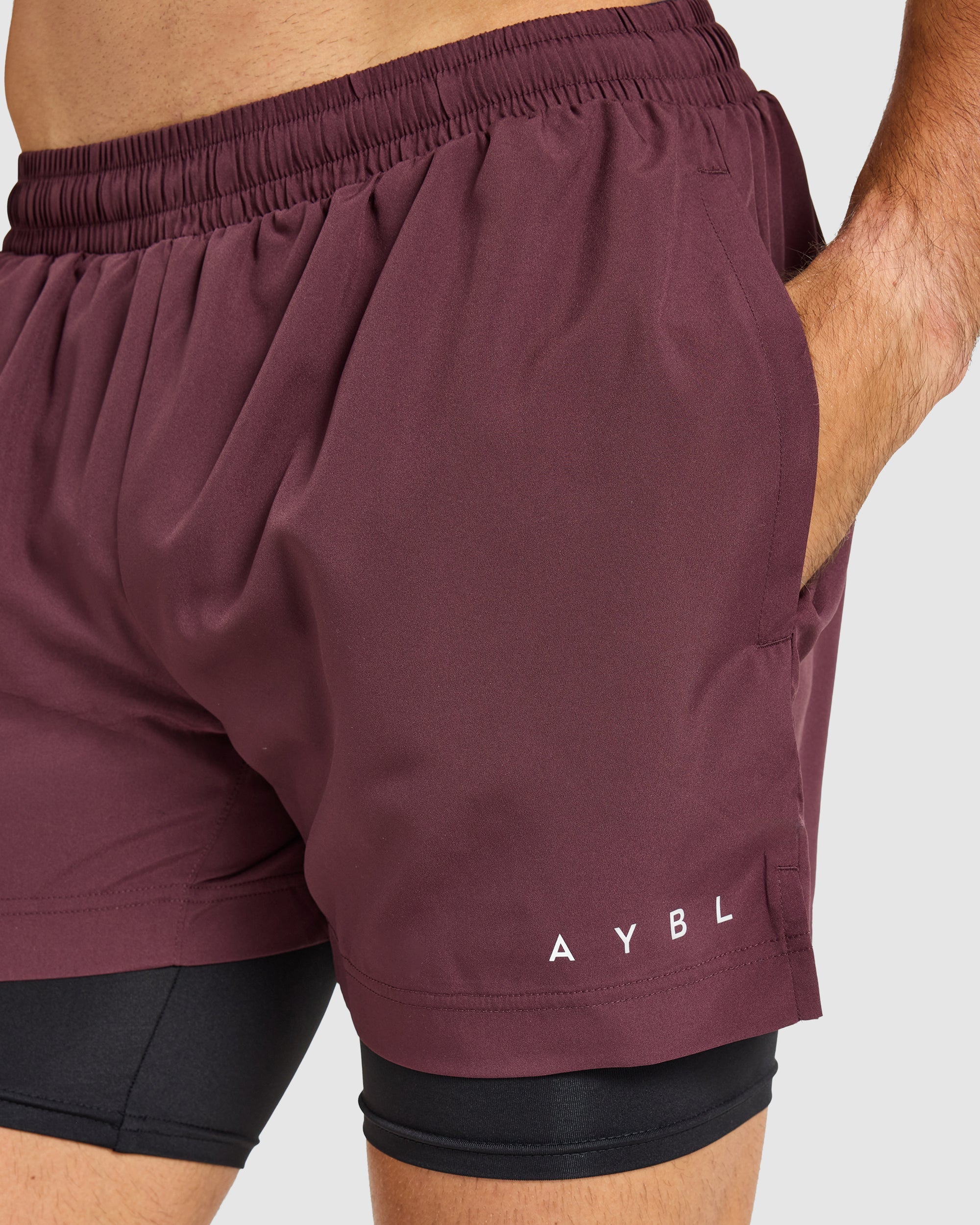 Core 2 in 1 Shorts - Dusty Plum/Noir