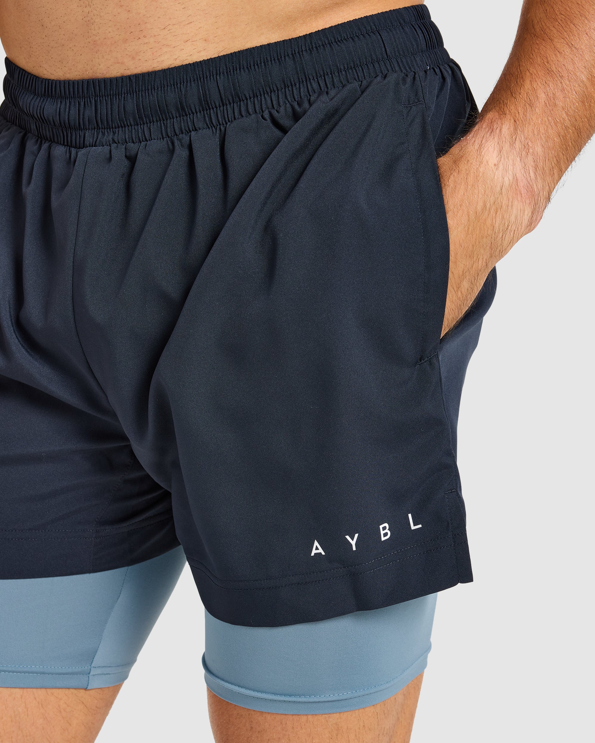 Core 2 in 1 Shorts - Navy/Ocean Mist