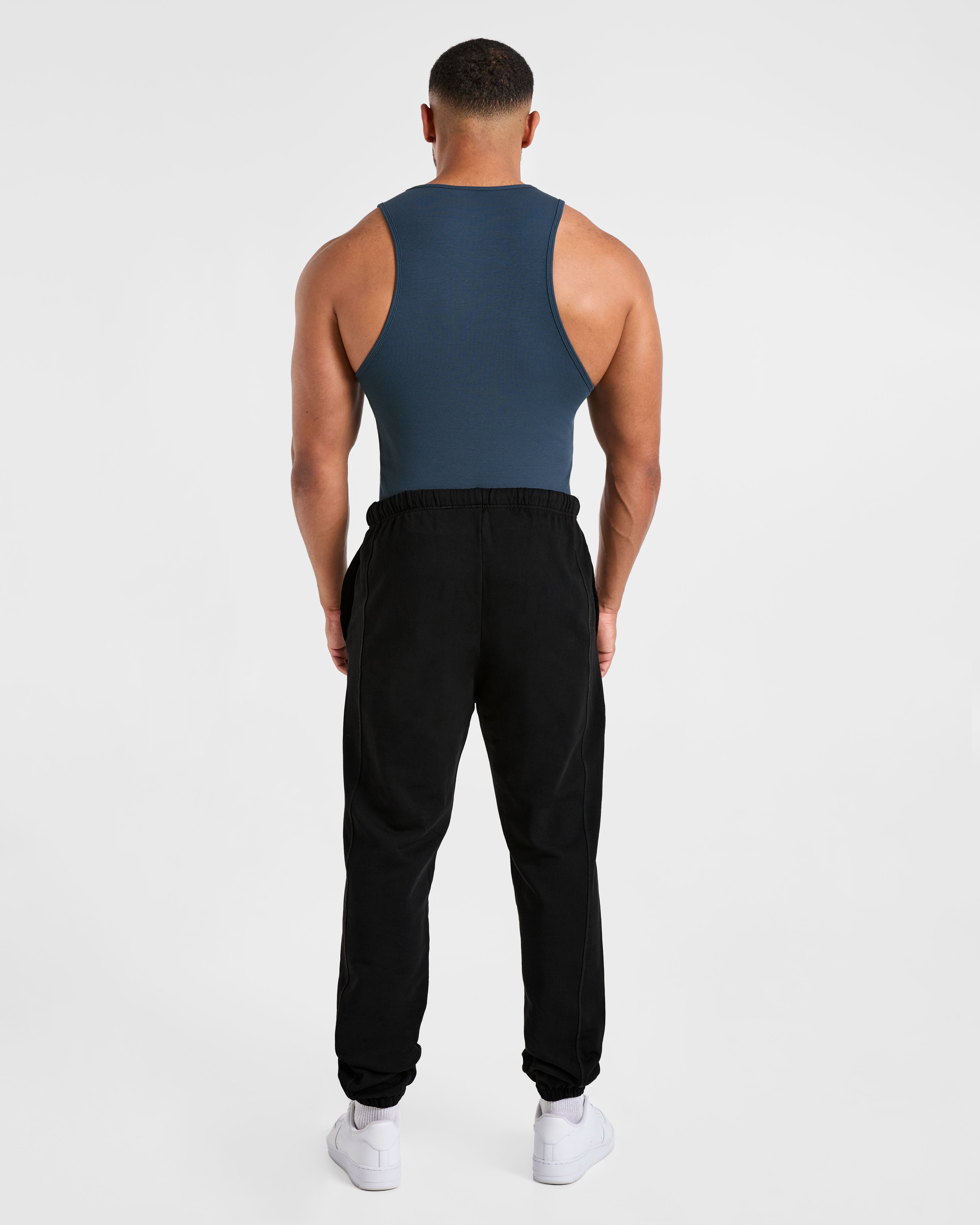 Muscle Ribbed Tank - Washed Navy