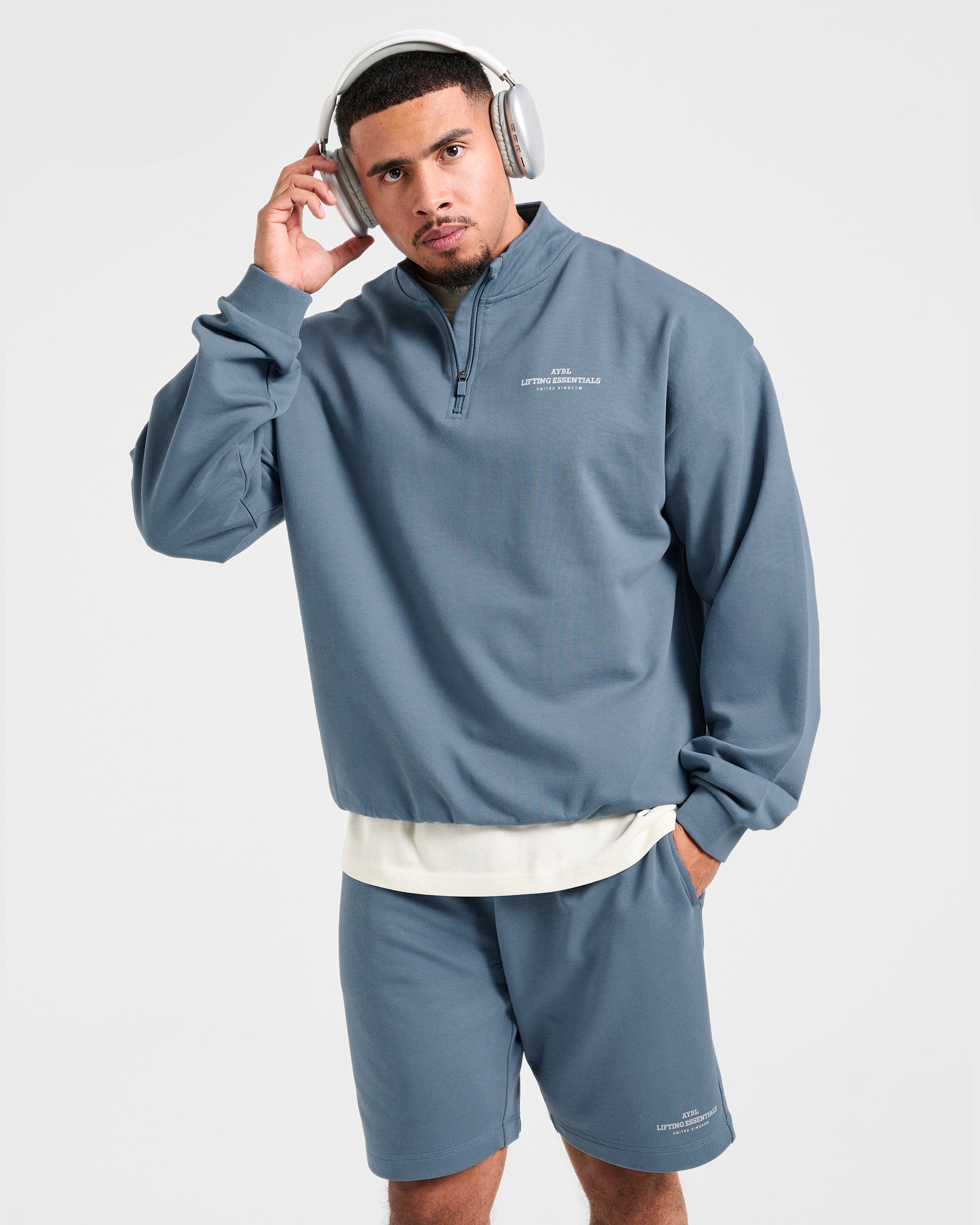 Apex Lifting Essentials 1/4 Zip Pullover - Titanium Bleu