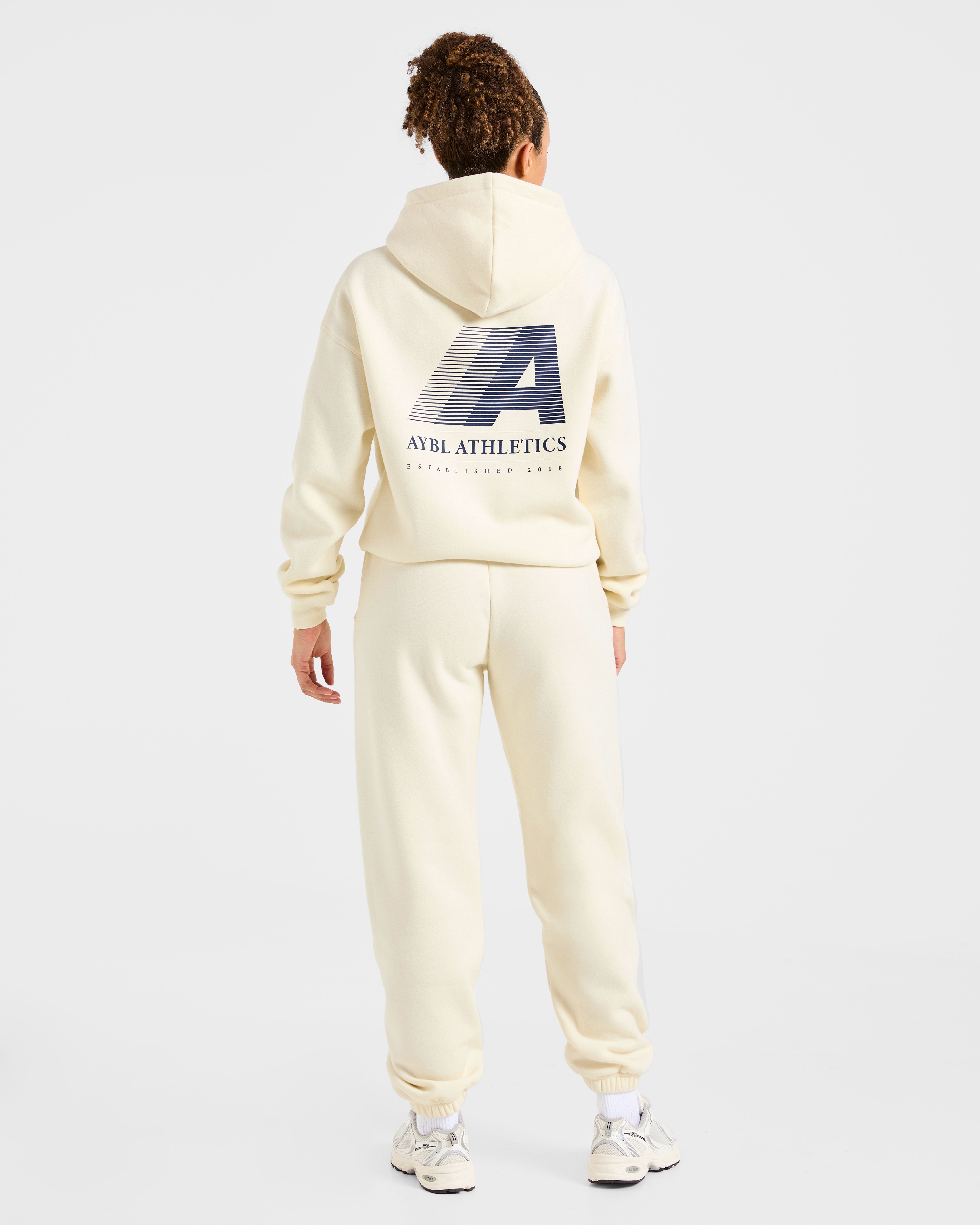 Retro Athletics Oversized Joggers - Butter Jaune/Navy