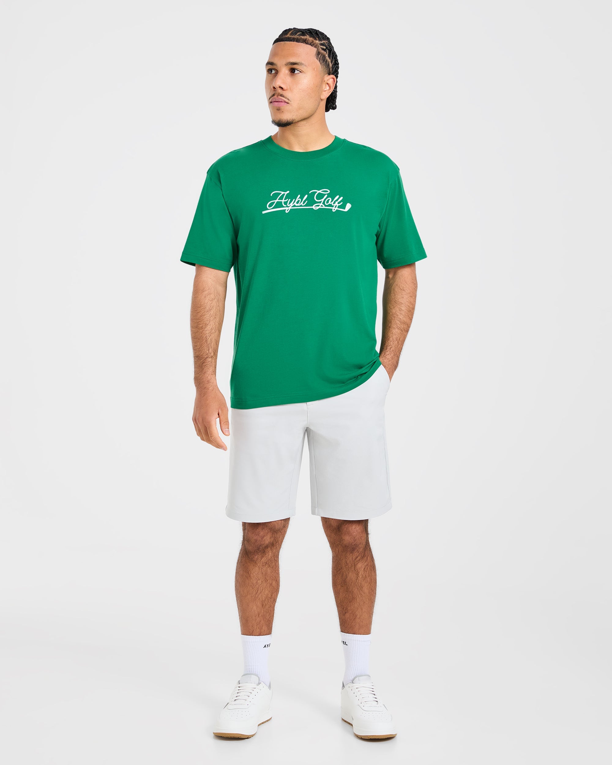 Golf Club T Shirt - Rye Vert/Crème