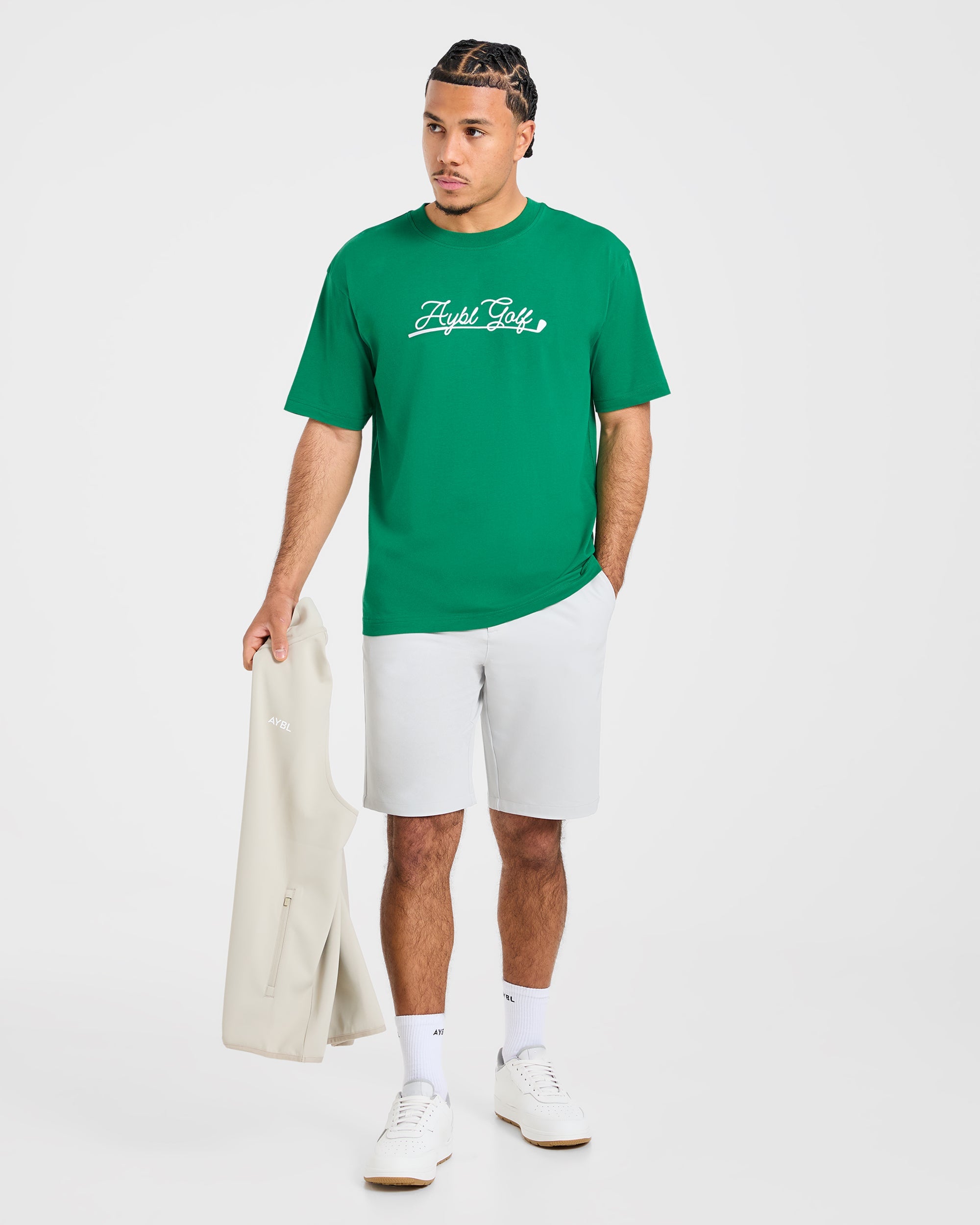 Golf Club T Shirt - Rye Vert/Crème