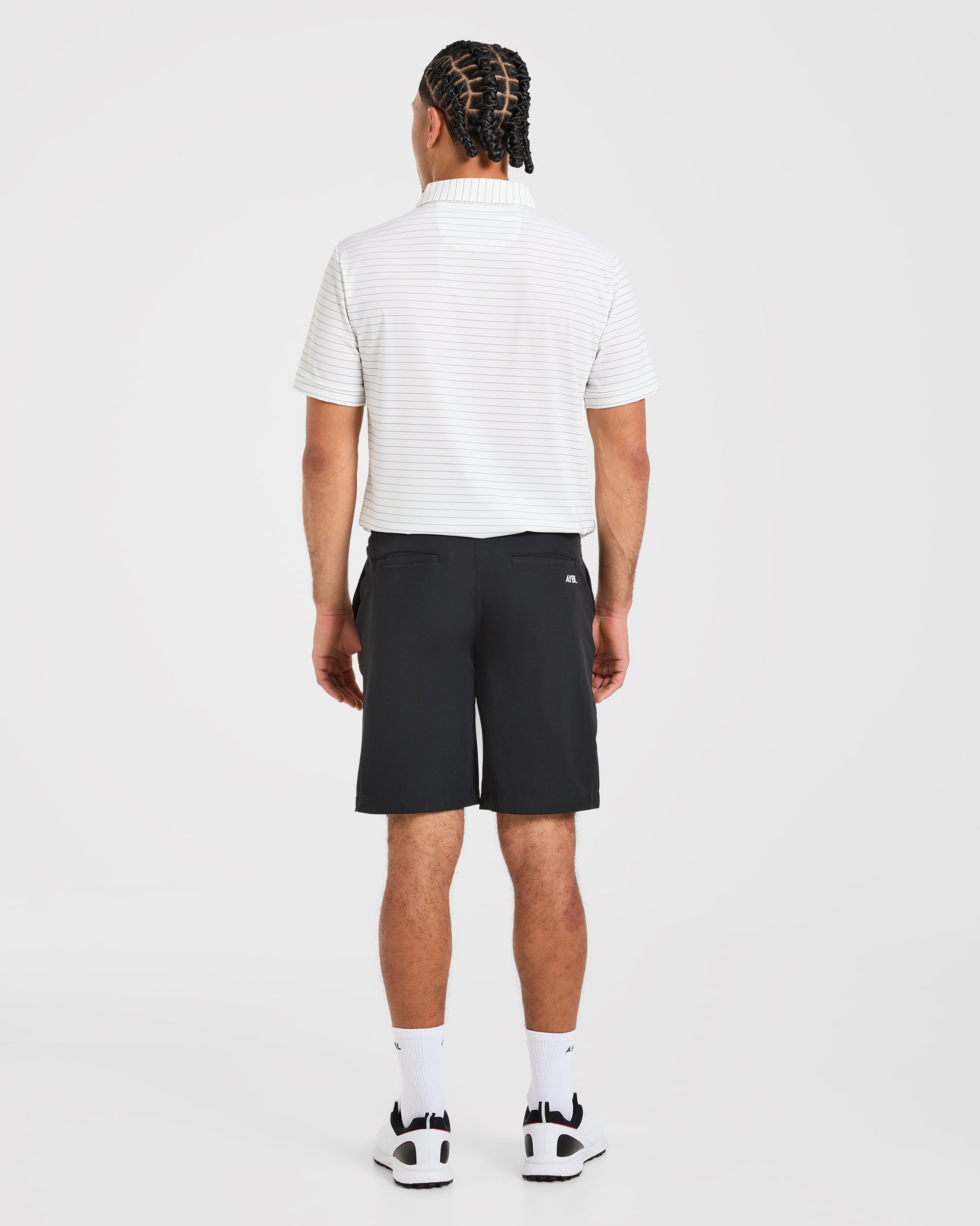 Classic Stripe Polo - Blanc