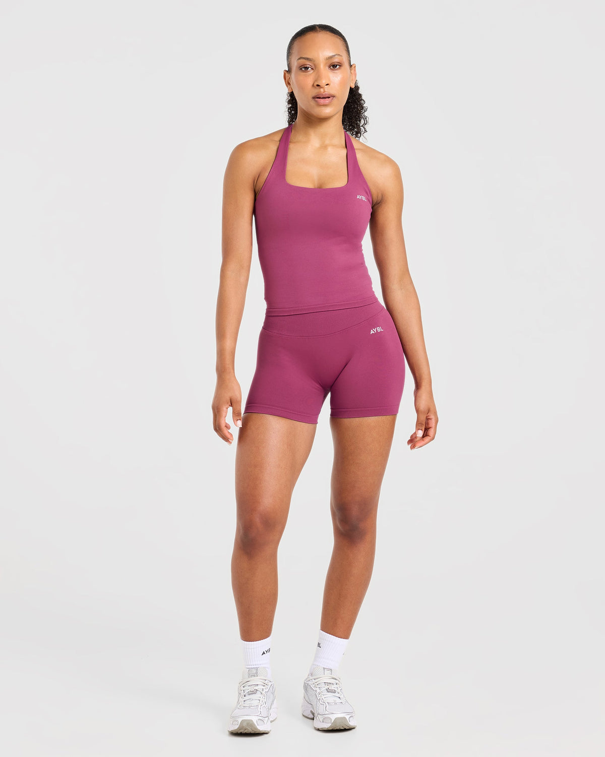 Enhance Seamless Halterneck Top - Dusky Rose