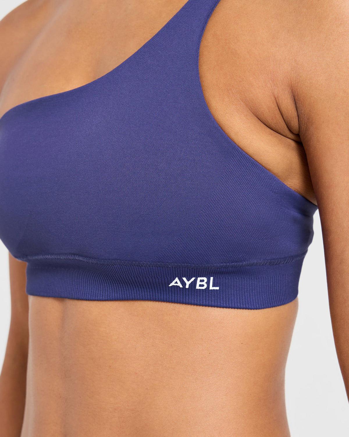 Enhance Seamless One Shoulder Sports Bra - Storm Blue