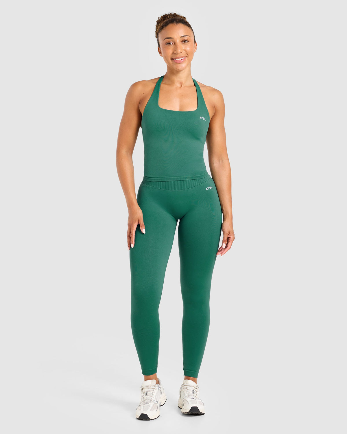 Enhance Seamless Halterneck Top - Evergreen