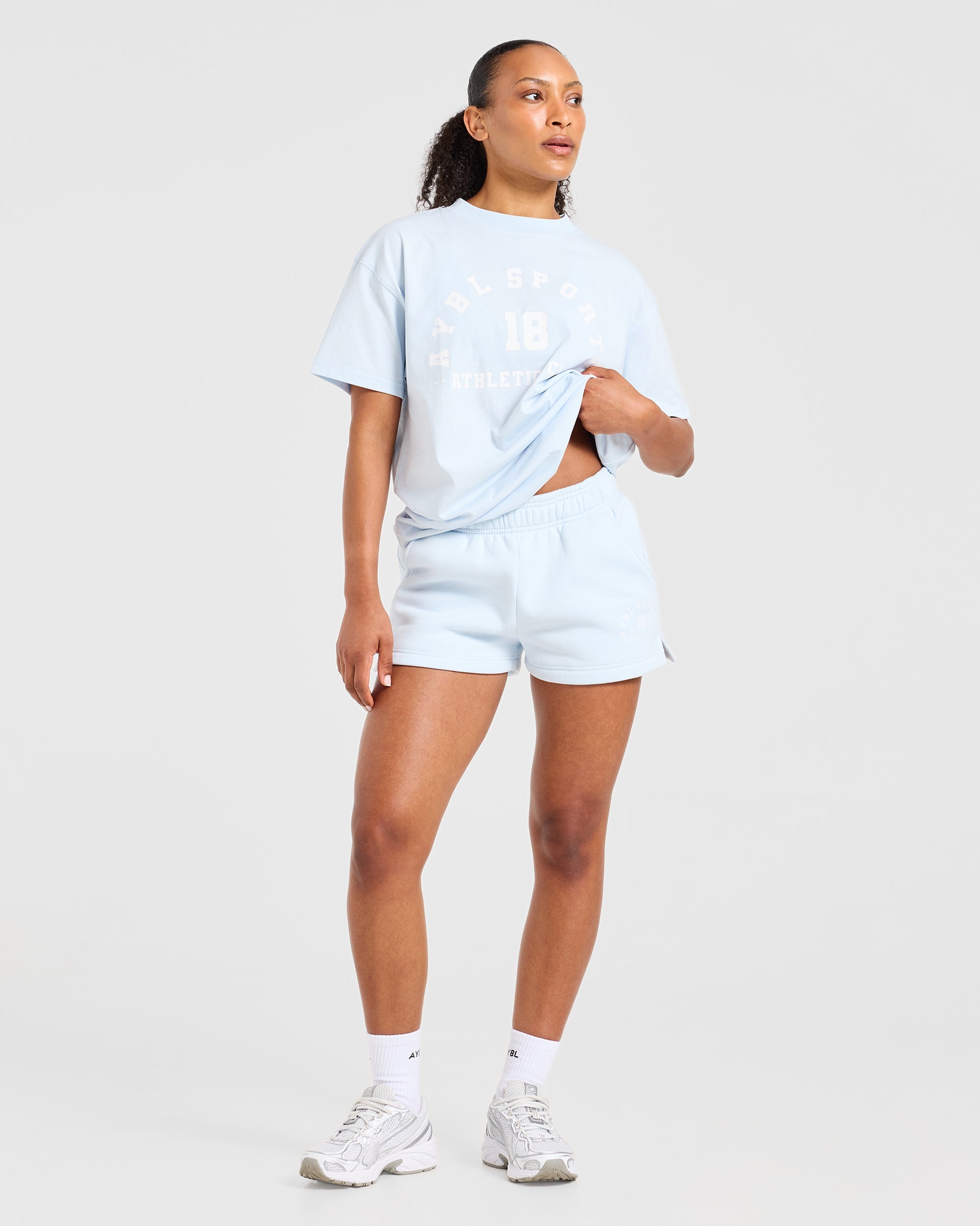 AYBL Sports 18 Oversized Shorts - Iced Bleu