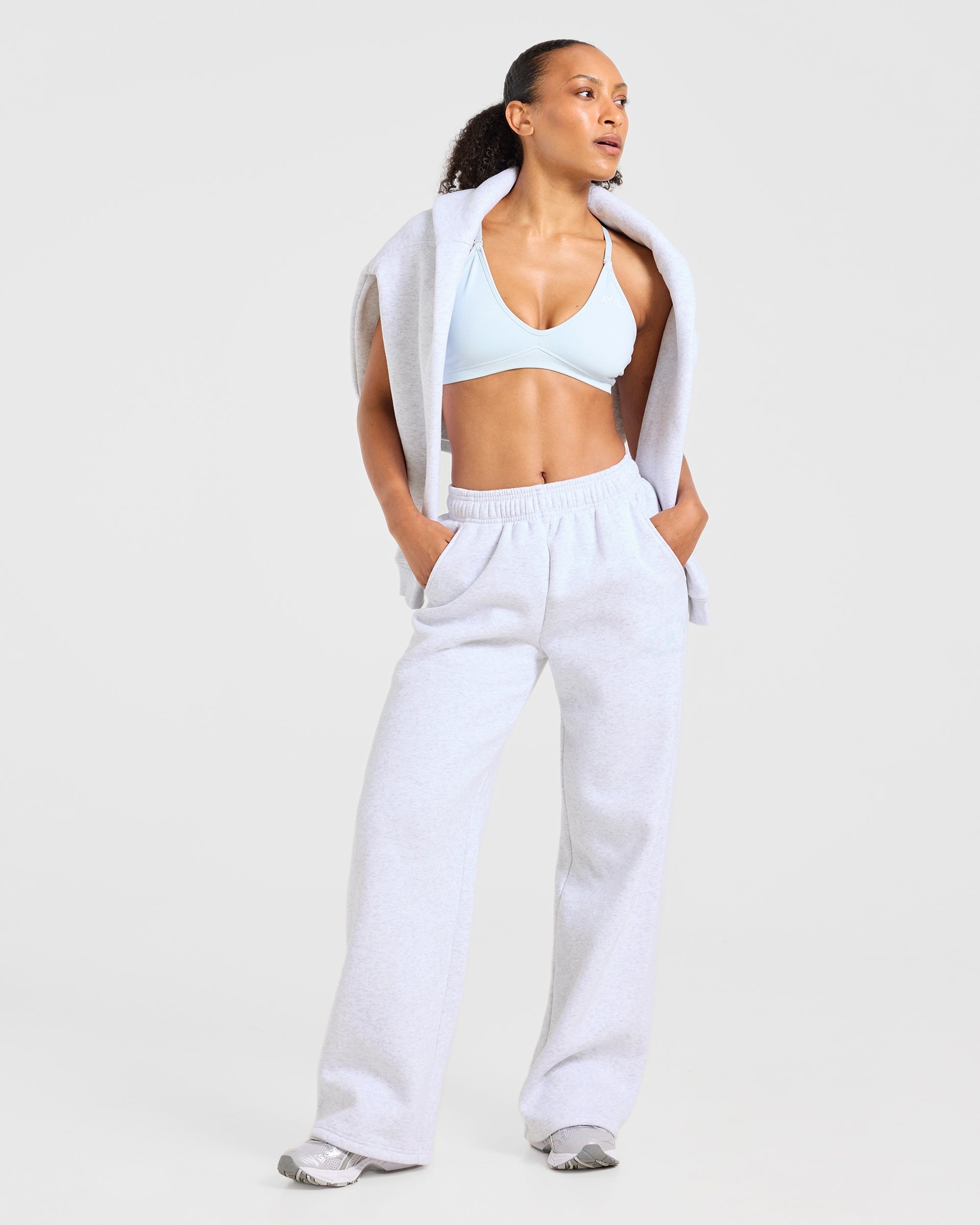 AYBL Sports 18 Oversized Straight Leg Joggers - Heather Gris
