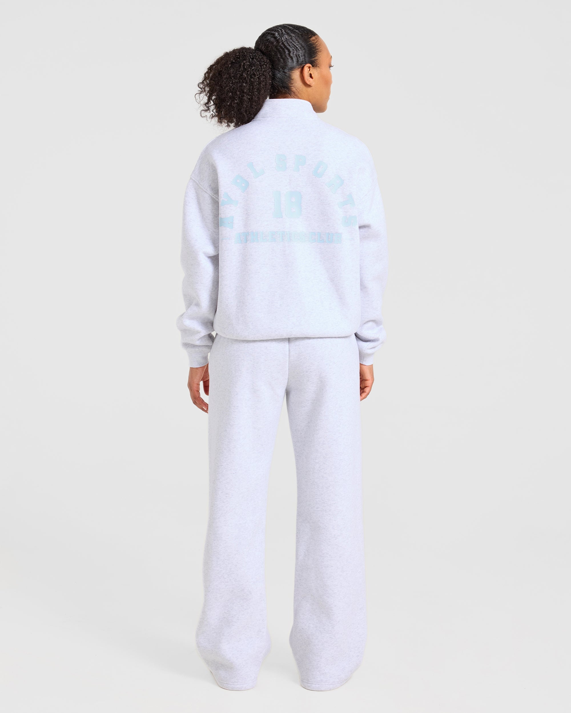 AYBL Sports 18 Oversized 1/4 Zip Pullover - Heather Gris