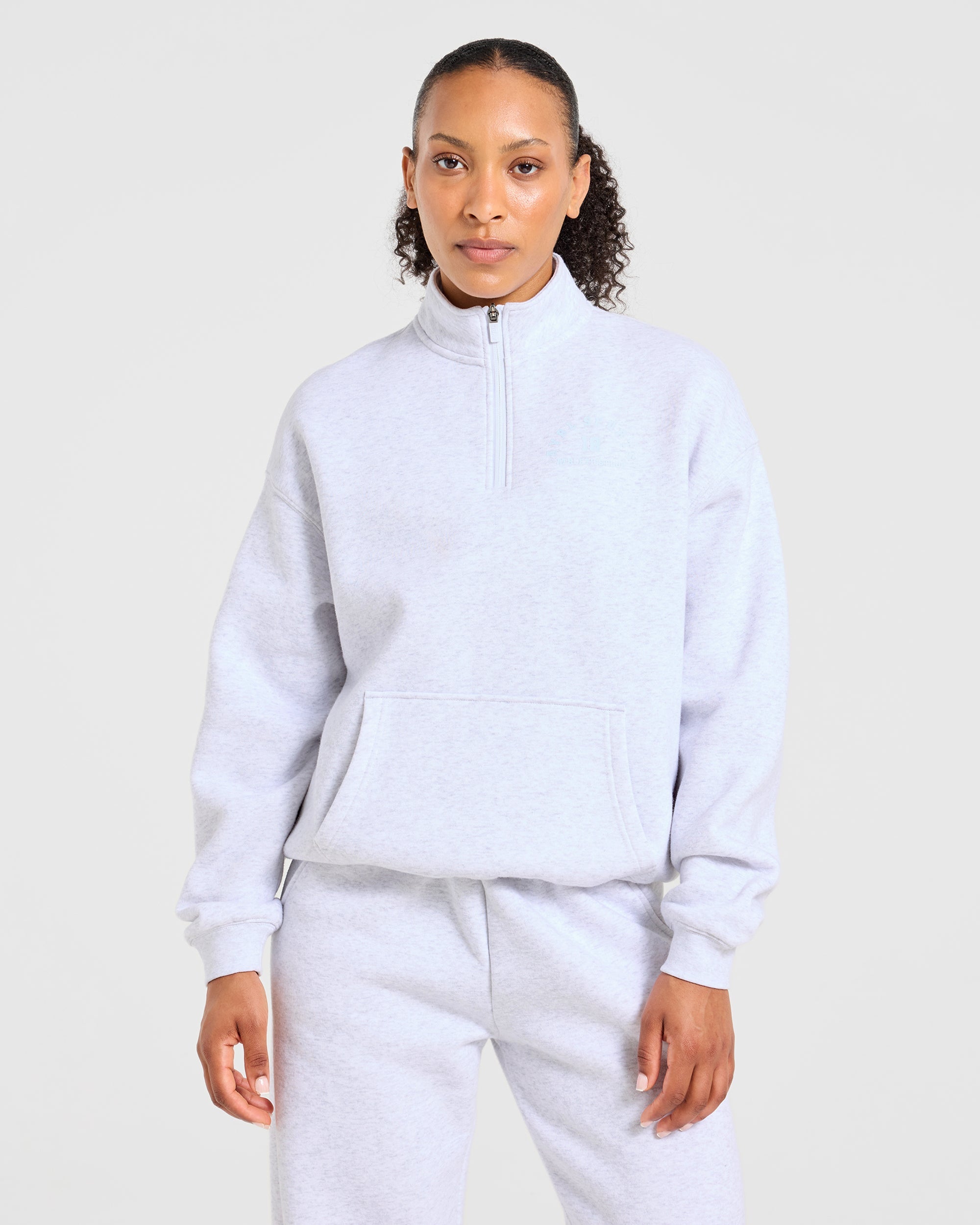 AYBL Sports 18 Oversized 1/4 Zip Pullover - Heather Gris