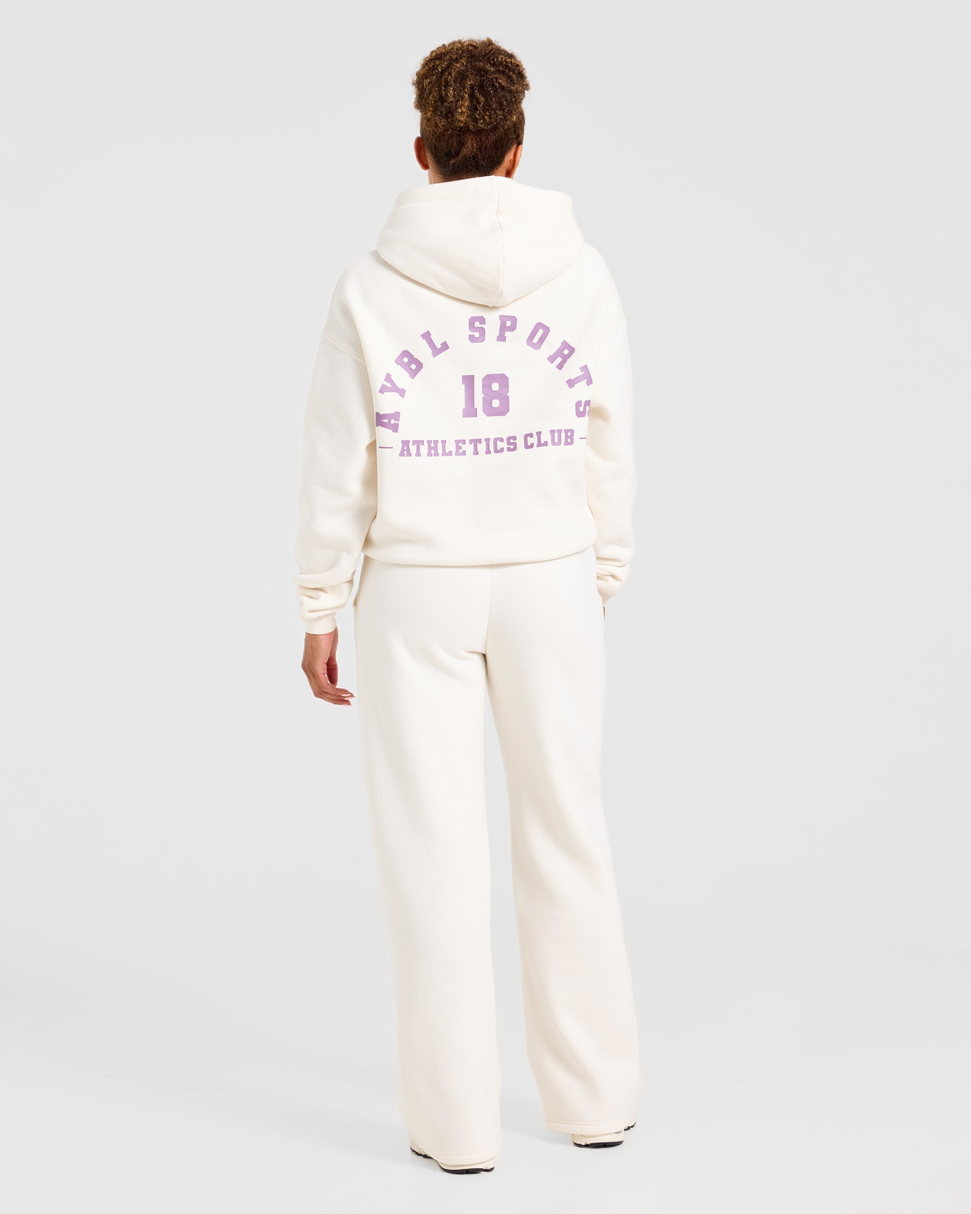 AYBL Sports 18 Oversized Straight Leg Joggers - Off Blanc