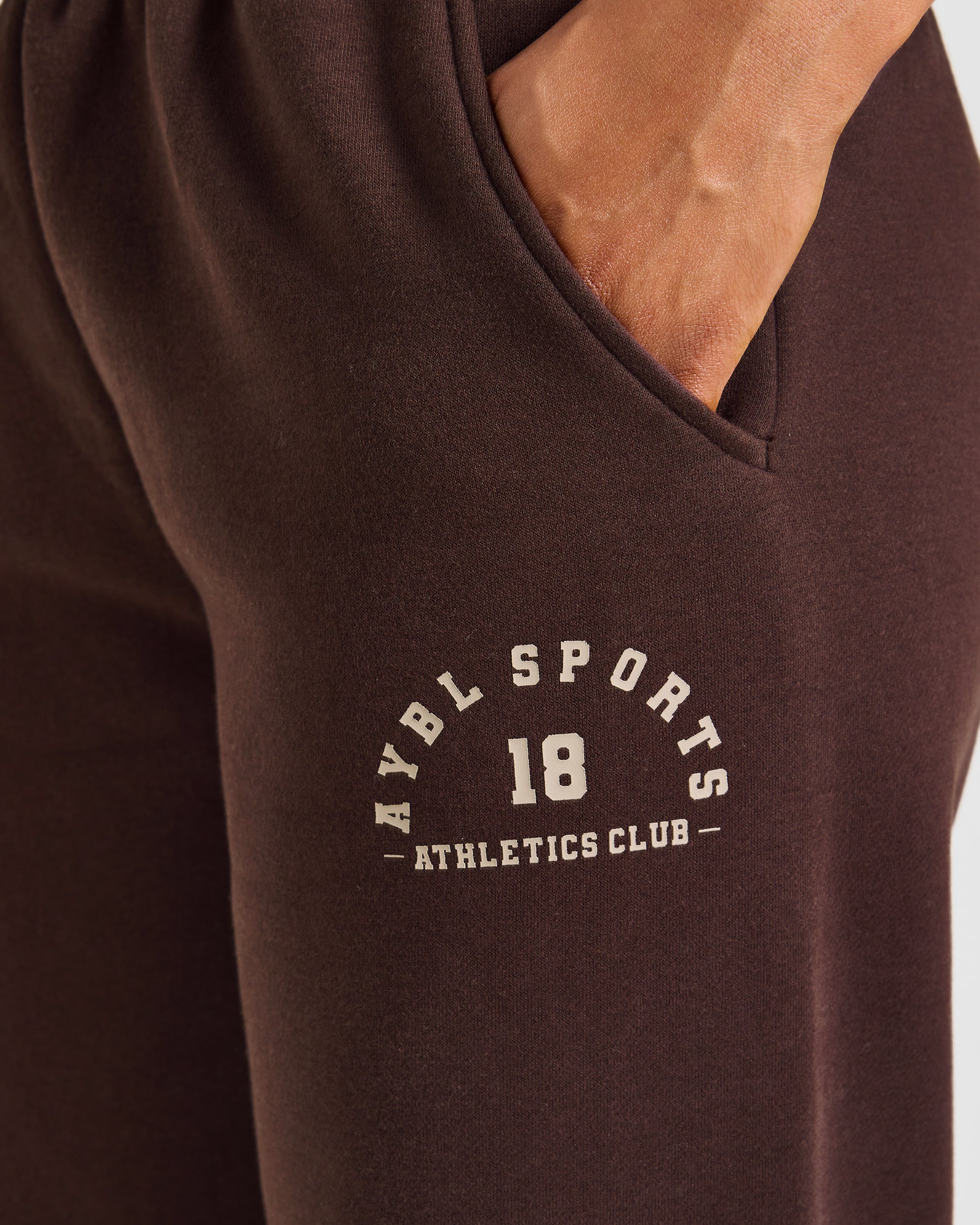 AYBL Sports 18 Oversized Straight Leg Joggers - Cocoa Marron