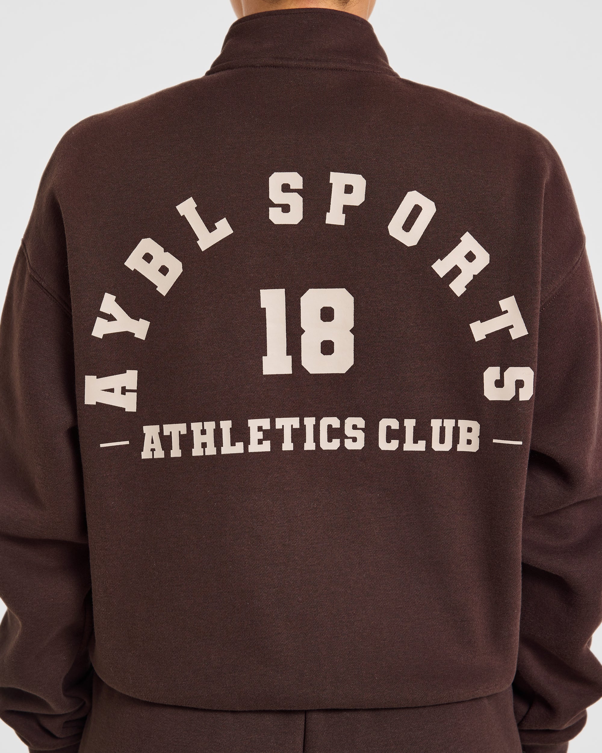 AYBL Sports 18 Oversized 1/4 Zip Pullover - Cocoa Marron