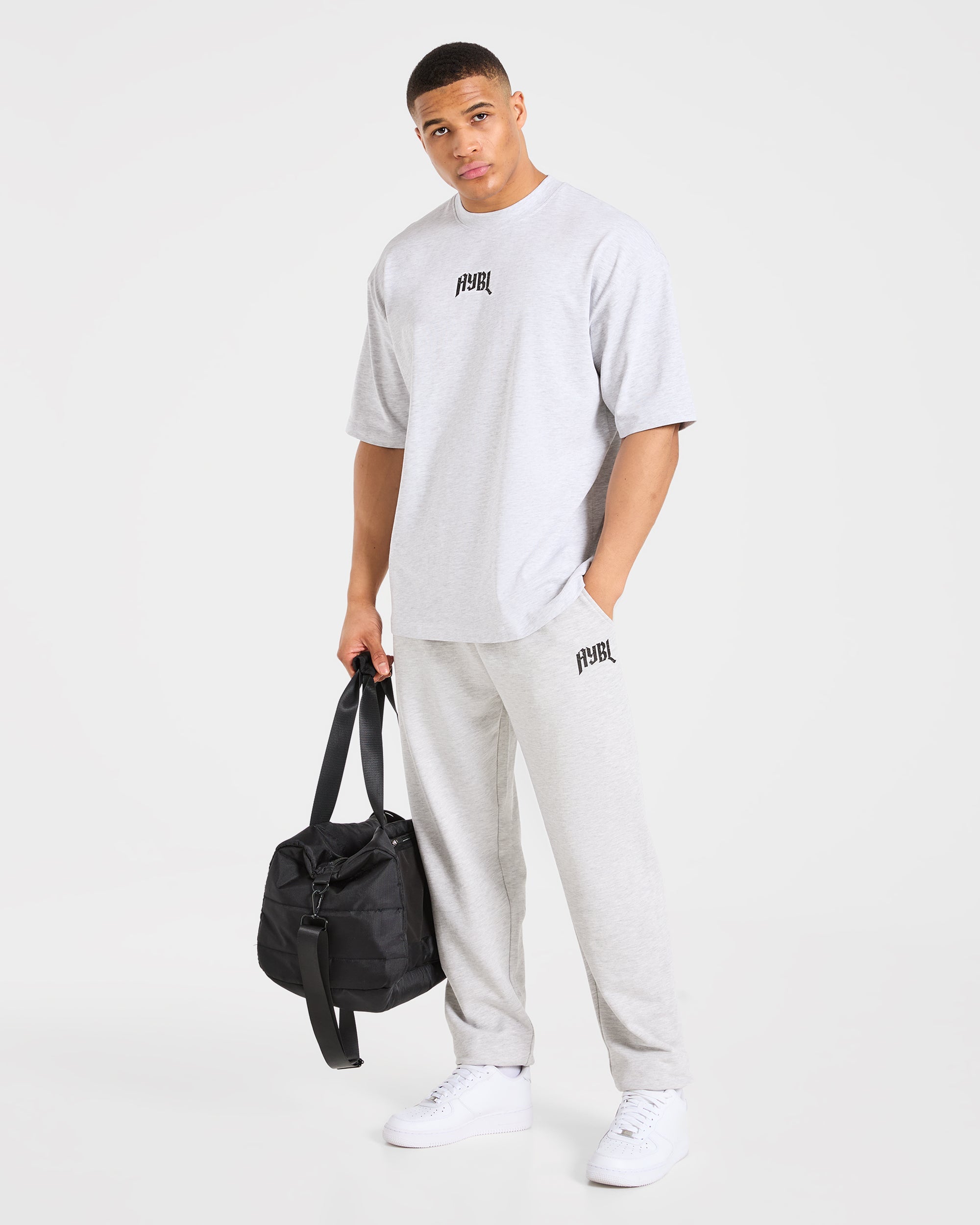 Heavy Lifting Gothic Oversized Joggers - Gris Marl