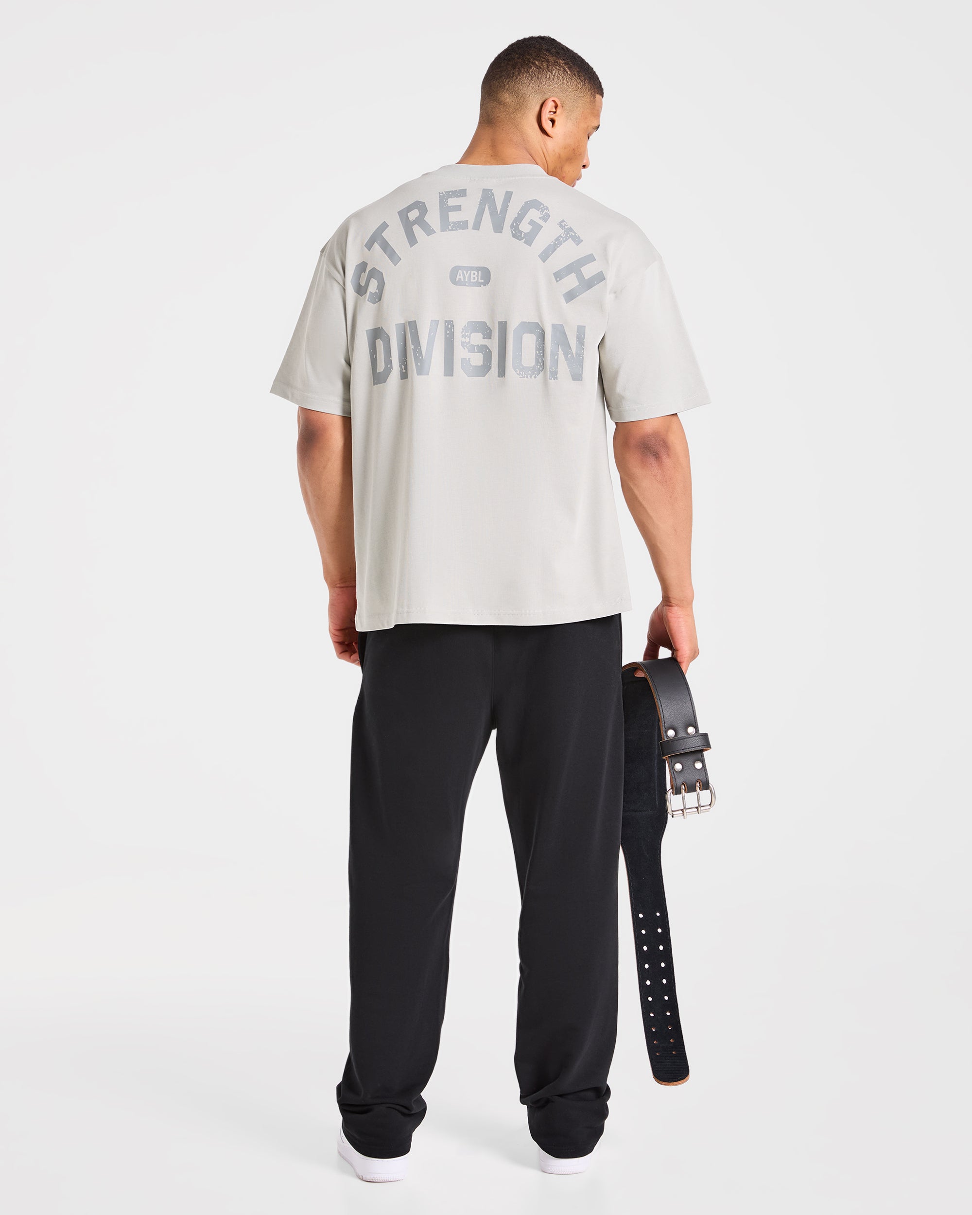 Strength Division Oversized T Shirt - Iced Gris