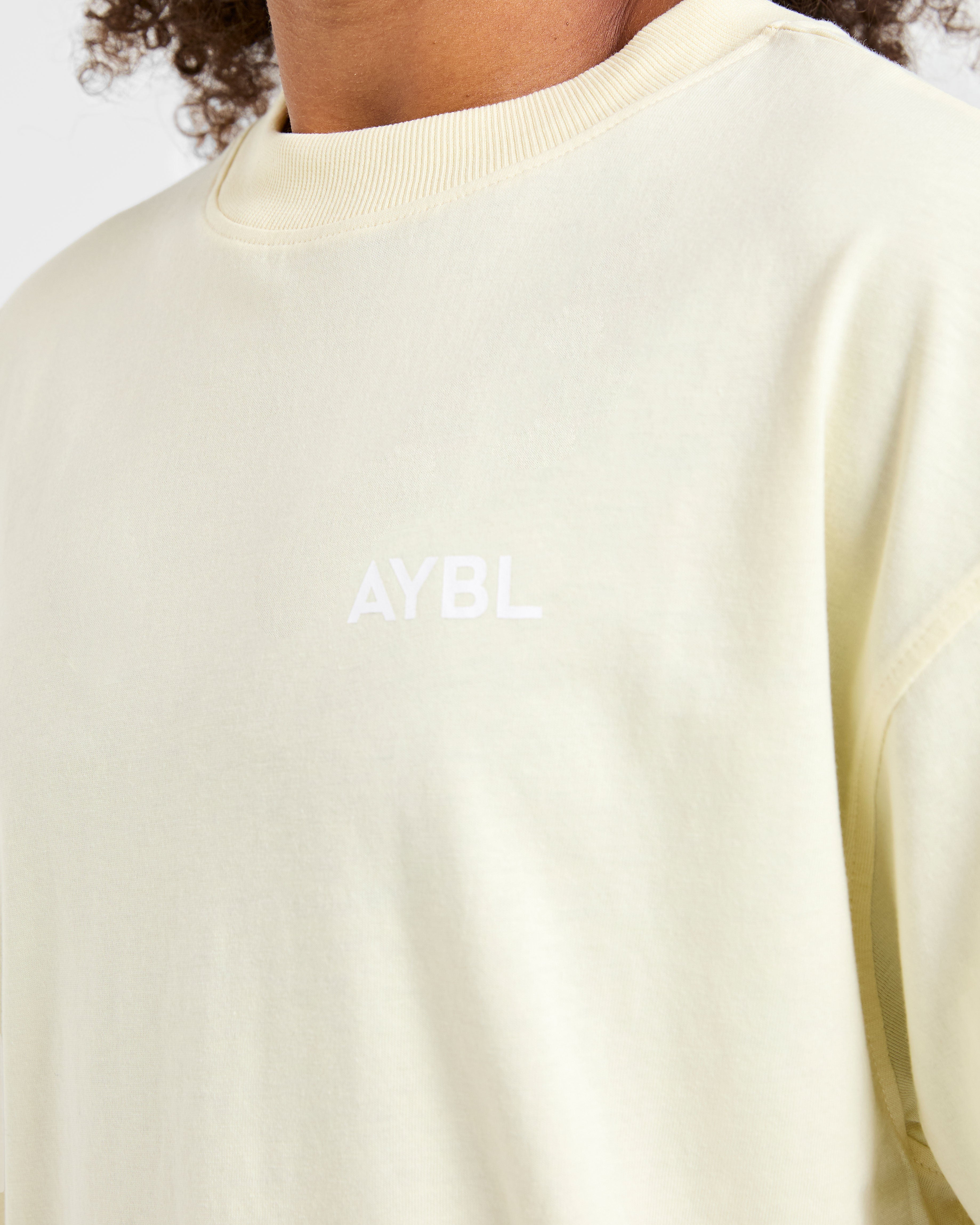Lift Graphic Oversized T Shirt - Lemon Jaune