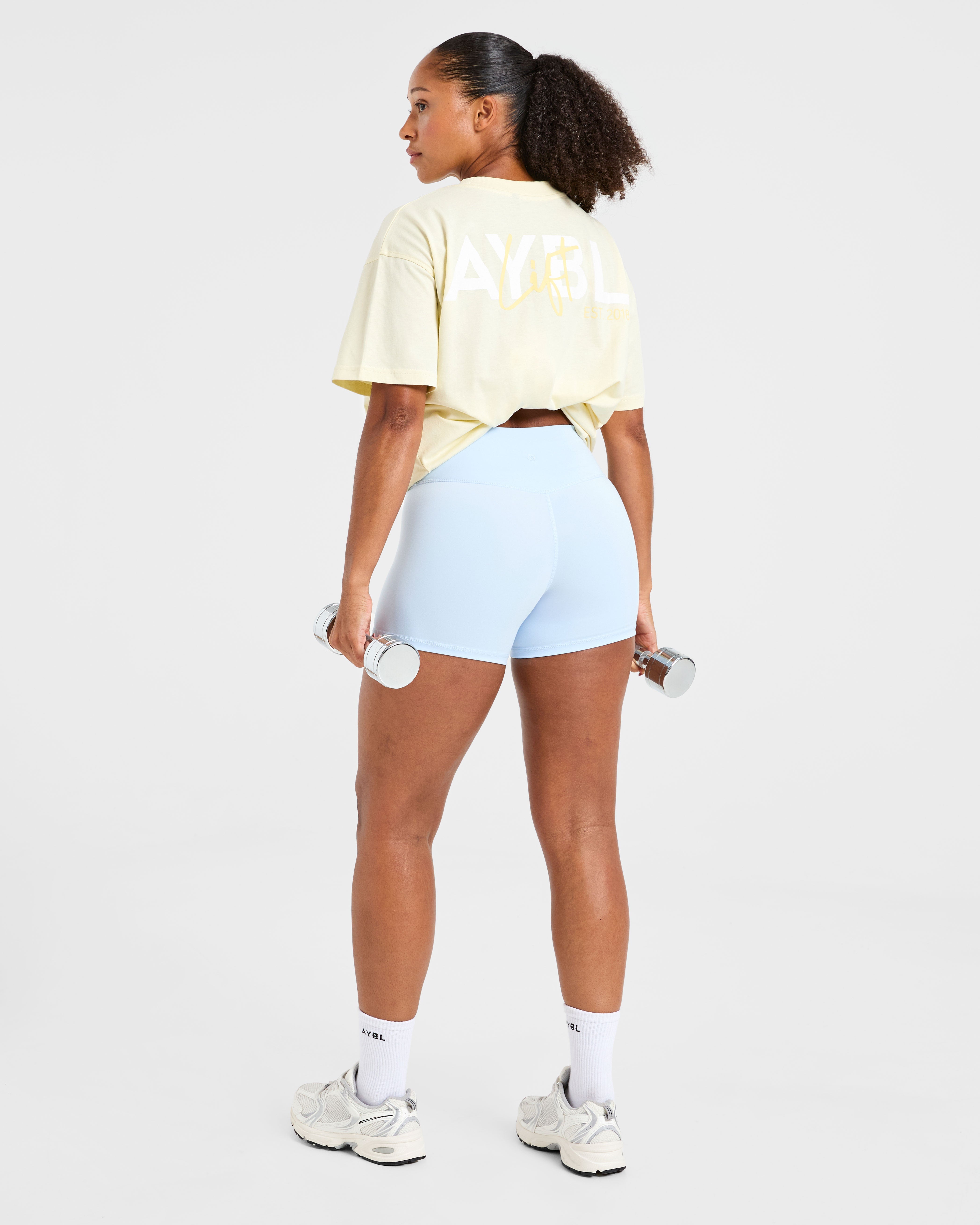 Lift Graphic Oversized T Shirt - Lemon Jaune