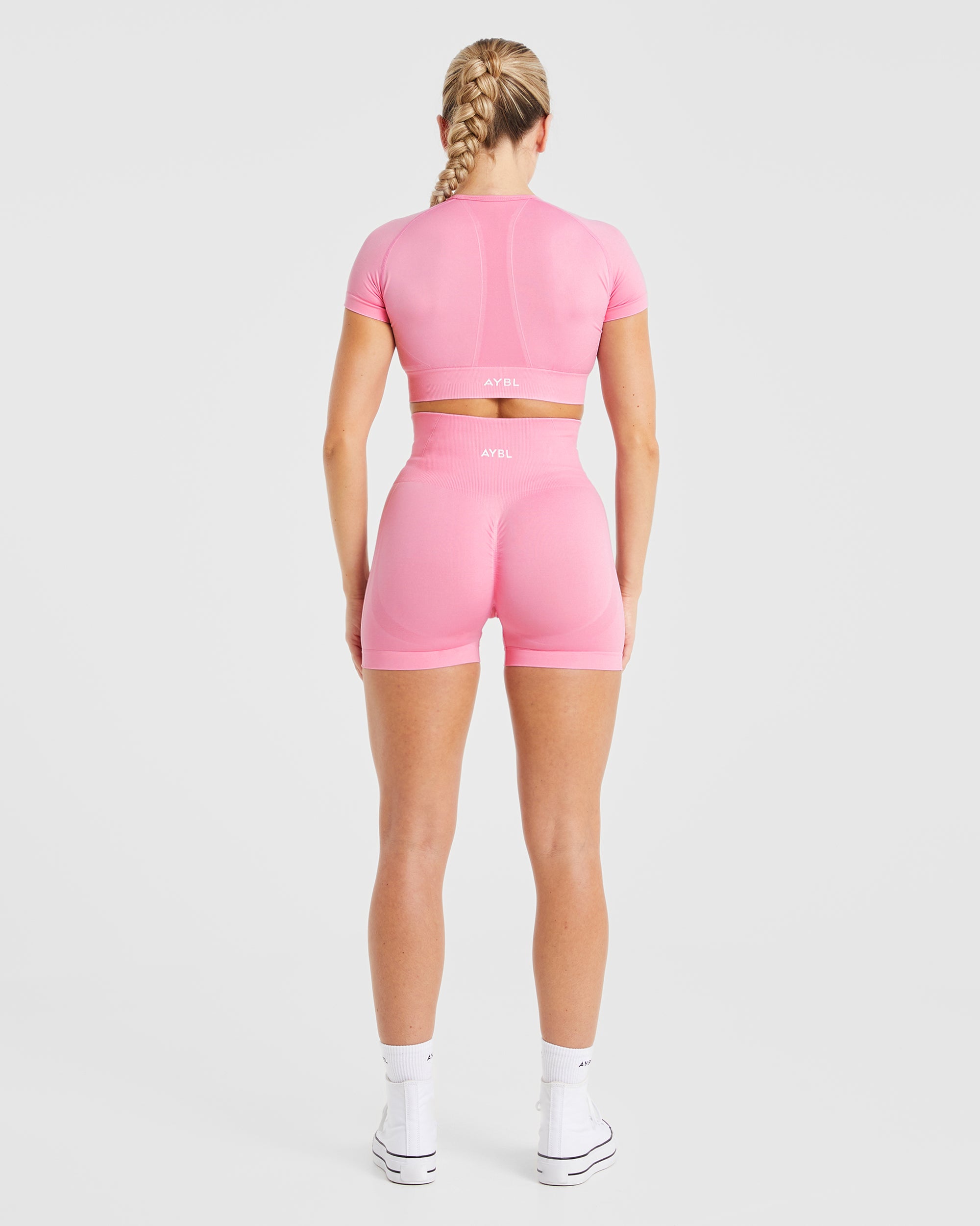 Empower Seamless Crop Top - Baby Rose