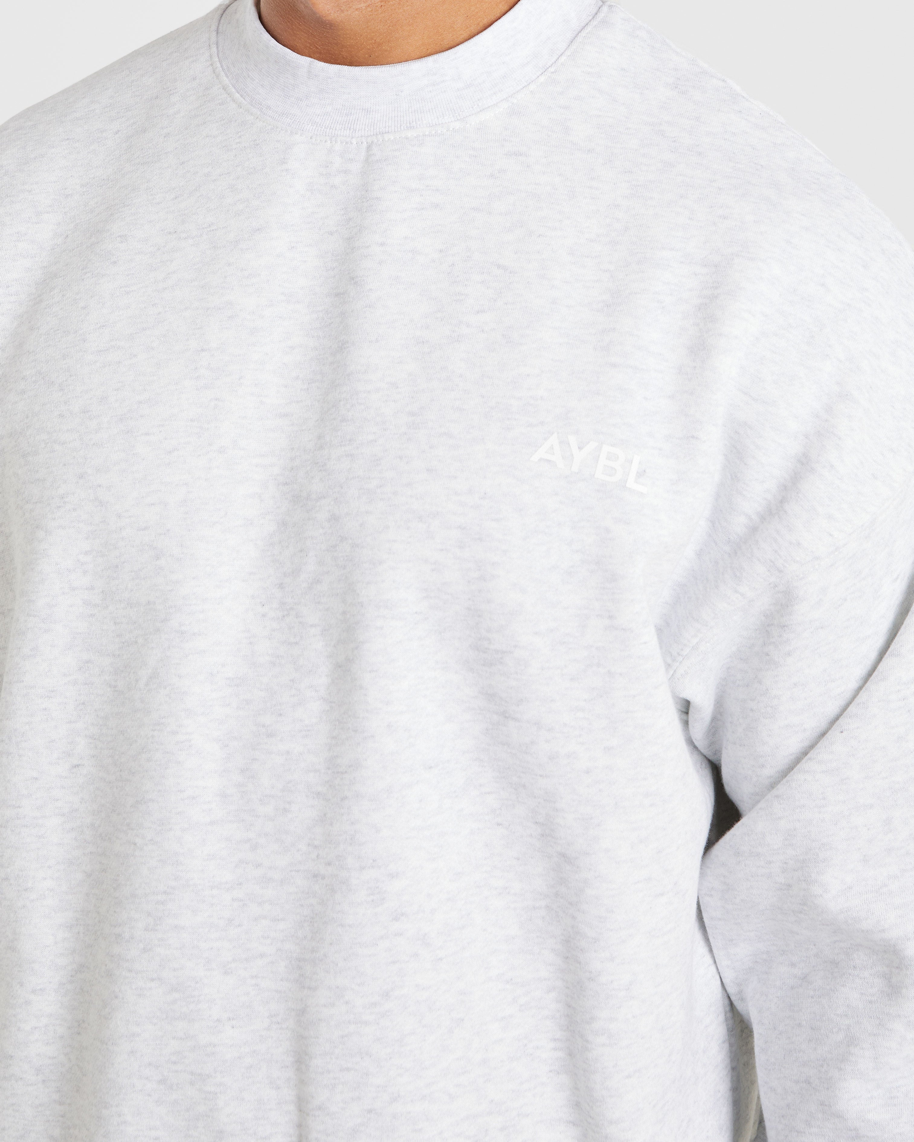 Essential Oversized Sweater - Grey Marl