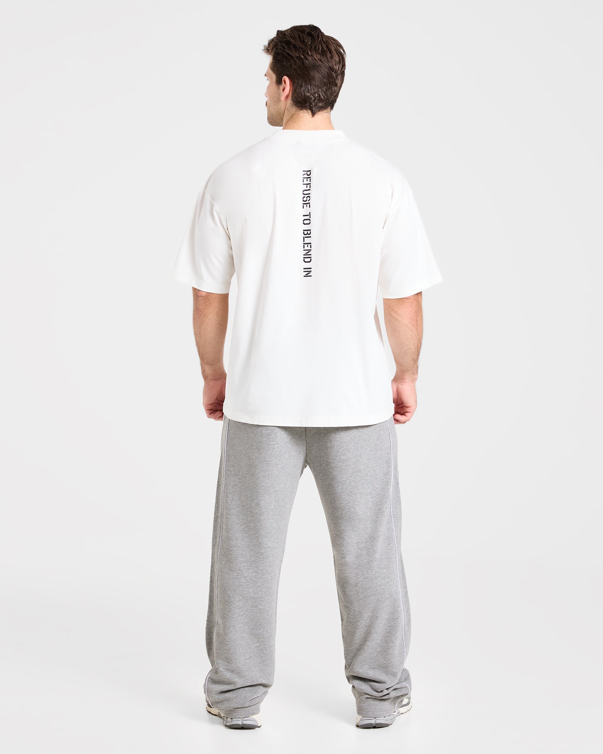 Cam Kissel x Oversized Straight Leg Joggers - Mid Marl Gris