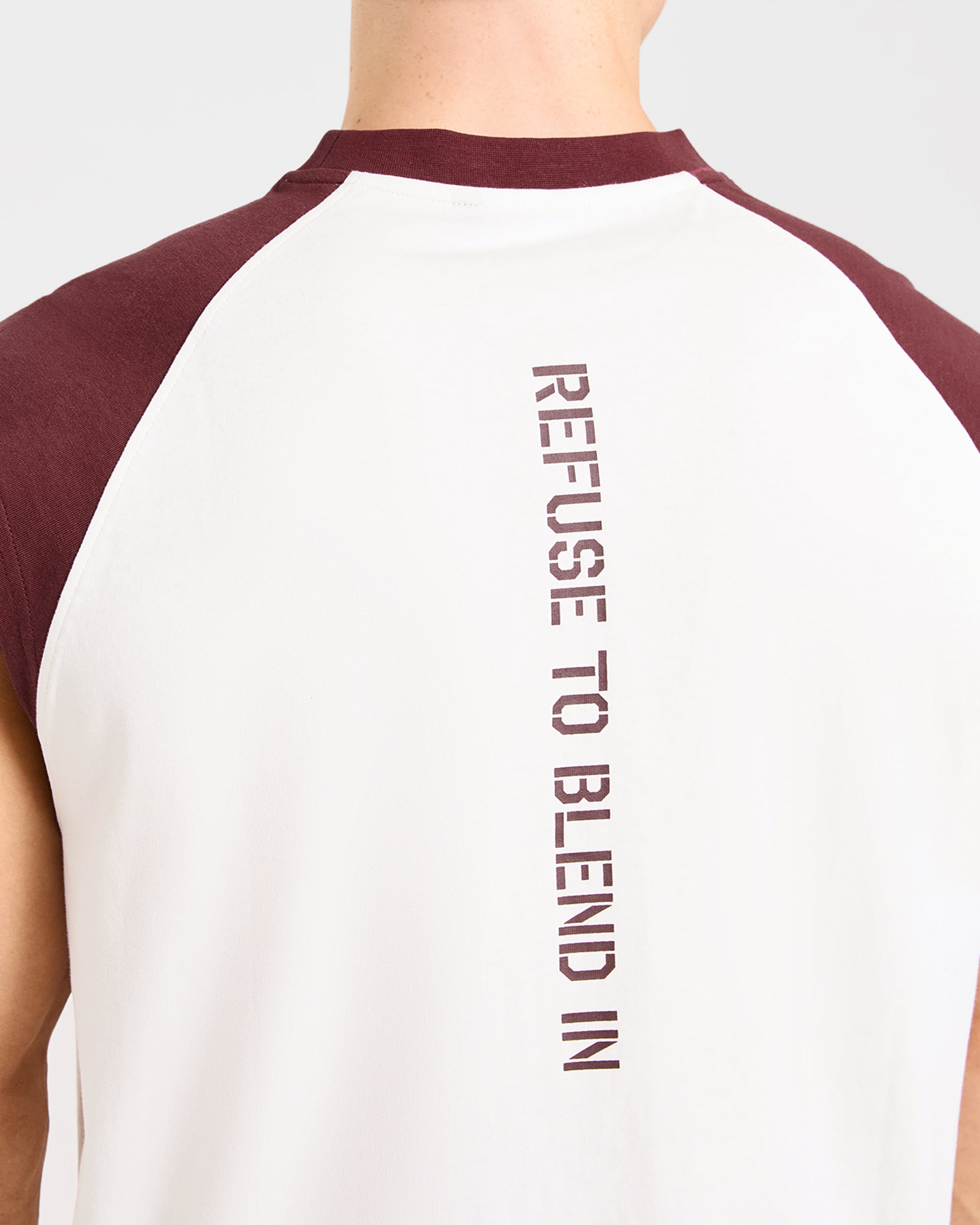 Cam Kissel x Contrast Oversized Tank - Off Blanc/Burgundy