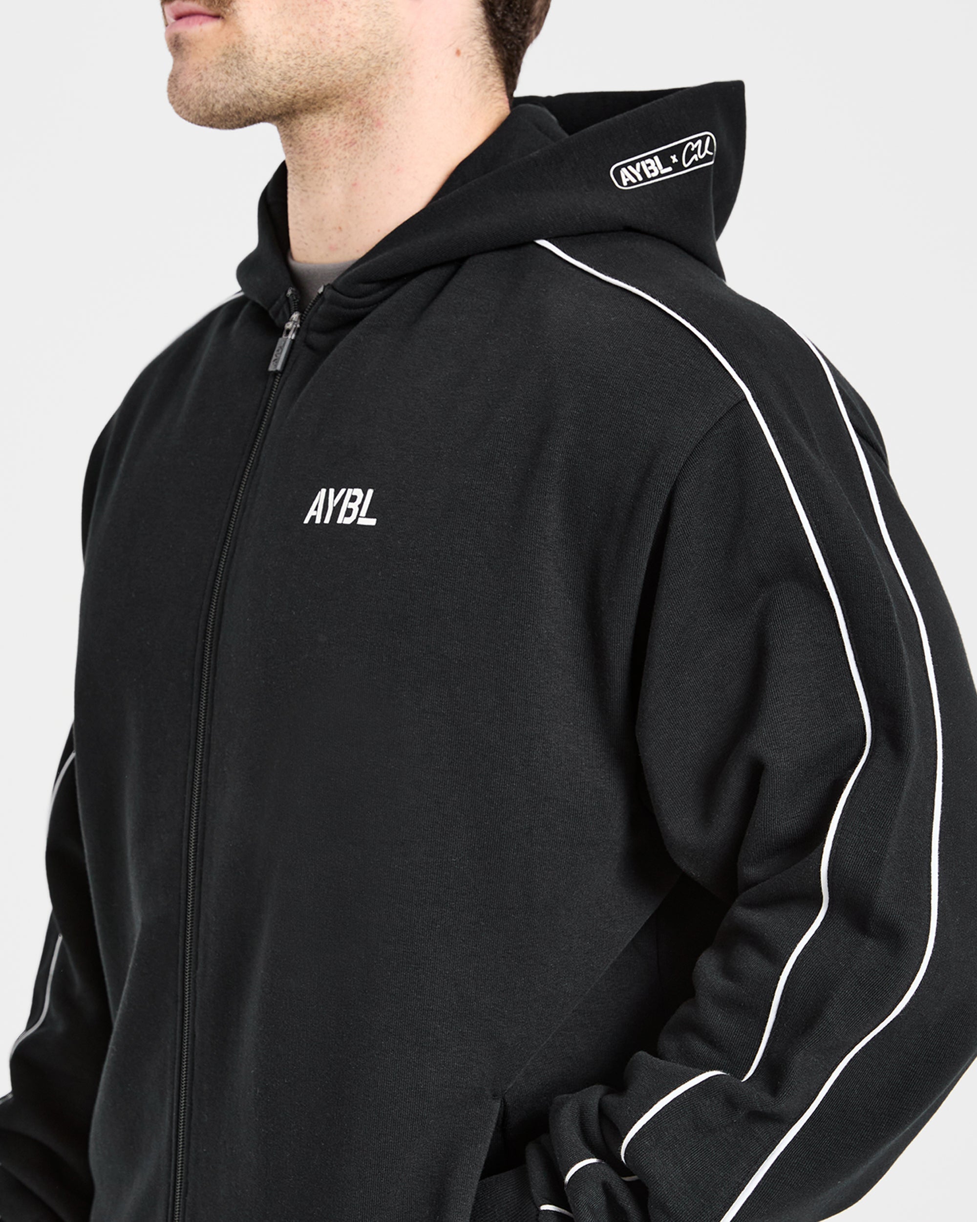 Cam Kissel x Oversized Full Zip Hoodie - Noir