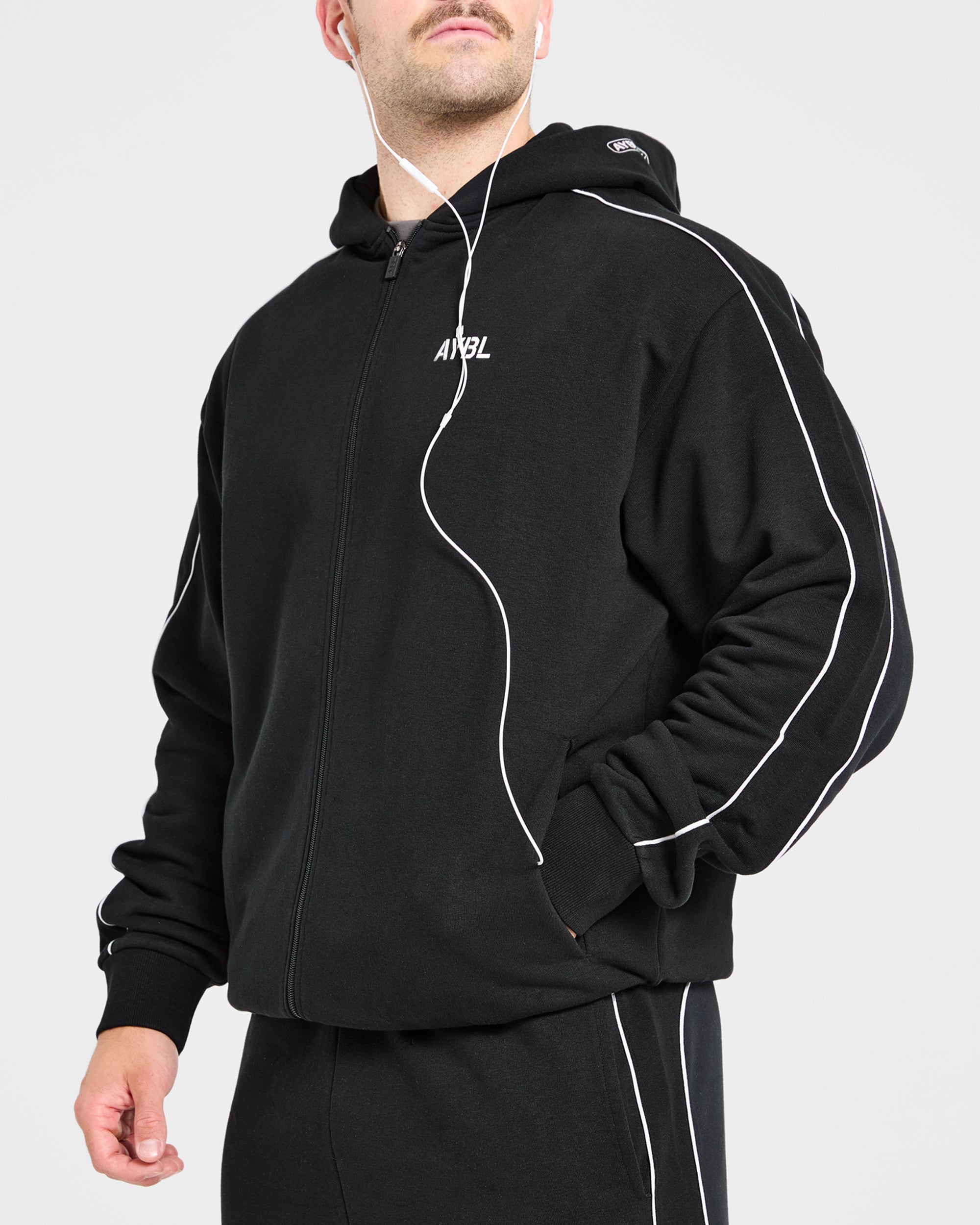 Cam Kissel x Oversized Full Zip Hoodie - Noir