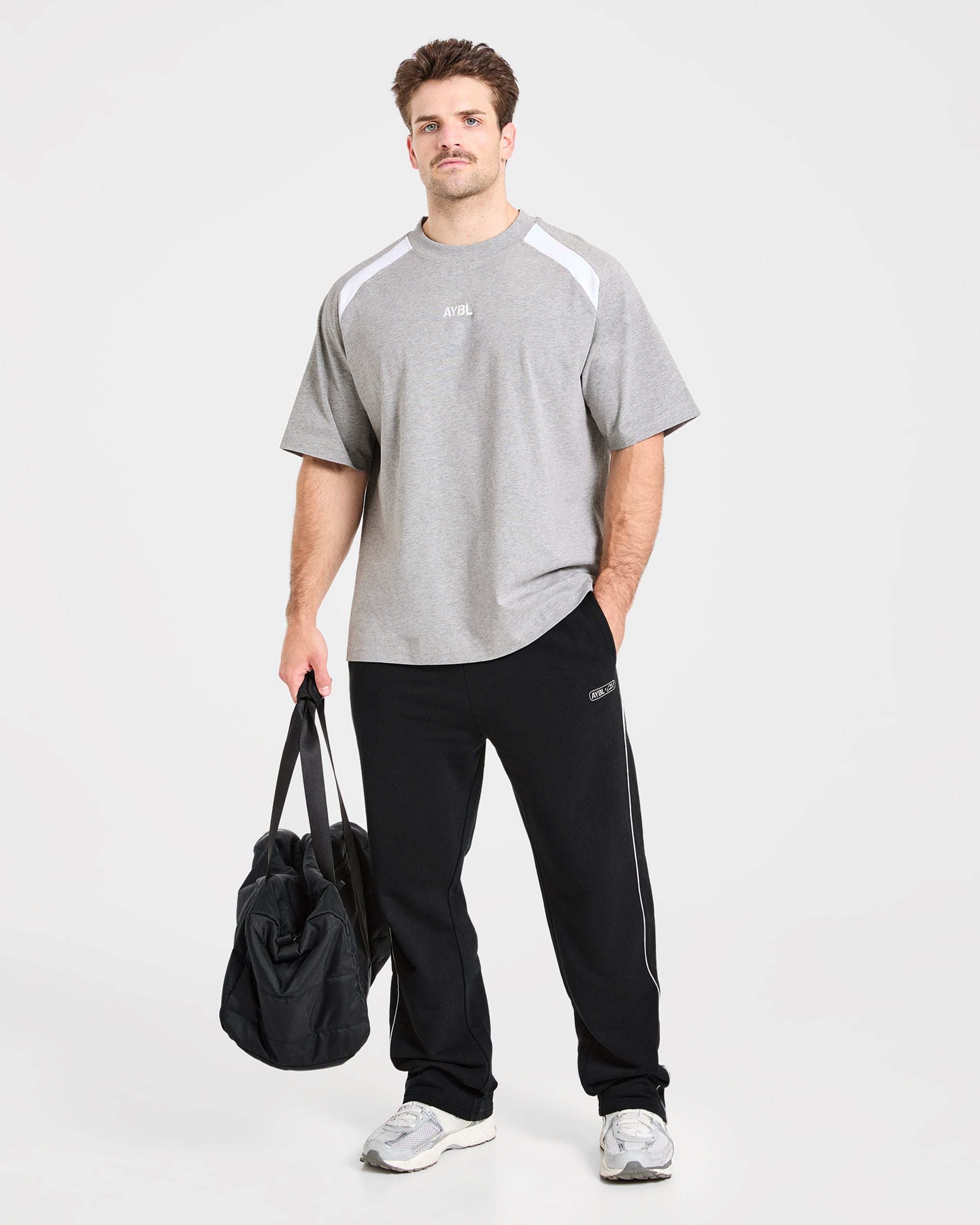 Cam Kissel x Contrast Oversized T Shirt - Mid Marl Gris