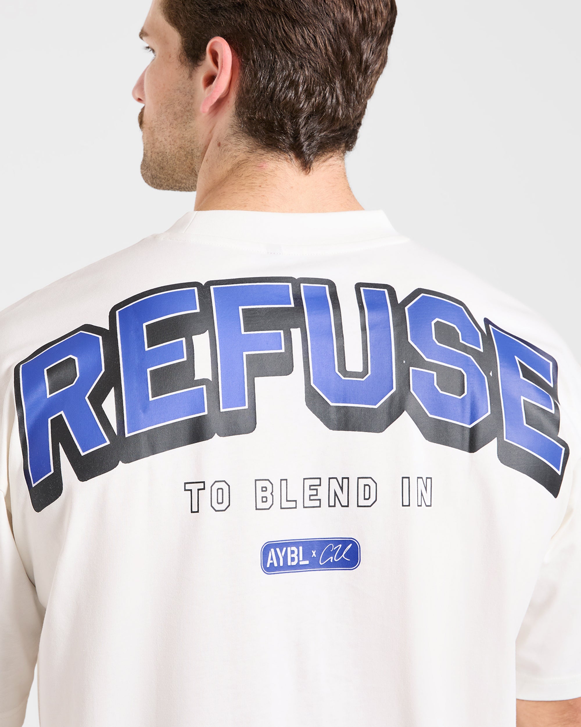 Cam Kissel x Refuse to Blend in Oversized T Shirt - Off Blanc