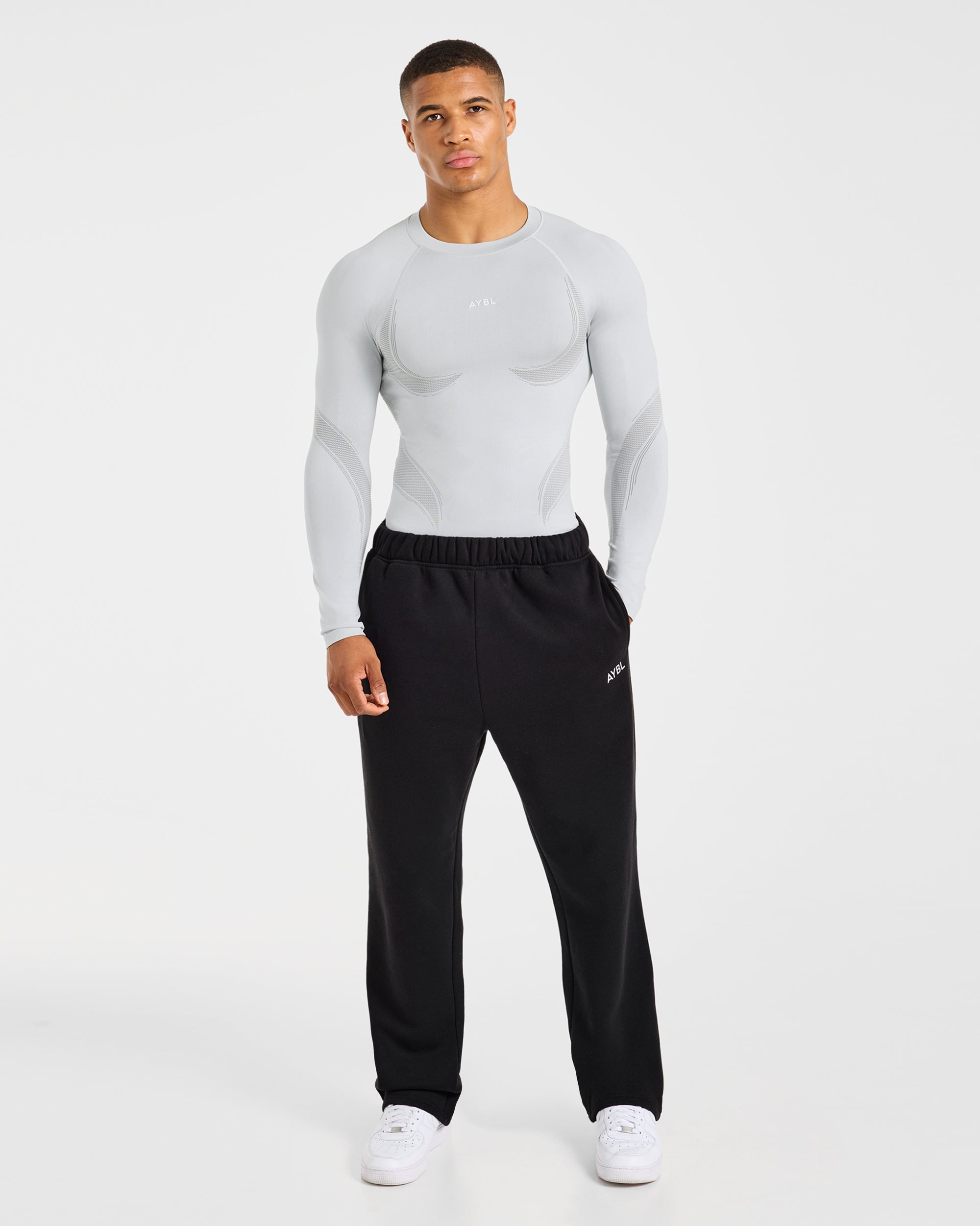 Charge Seamless Long Sleeve T Shirt - Light Gris