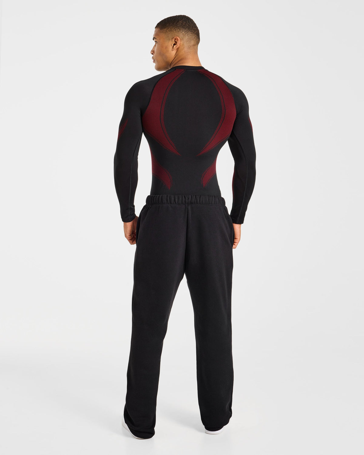 Charge Seamless Long Sleeve T Shirt - Noir/Rouge