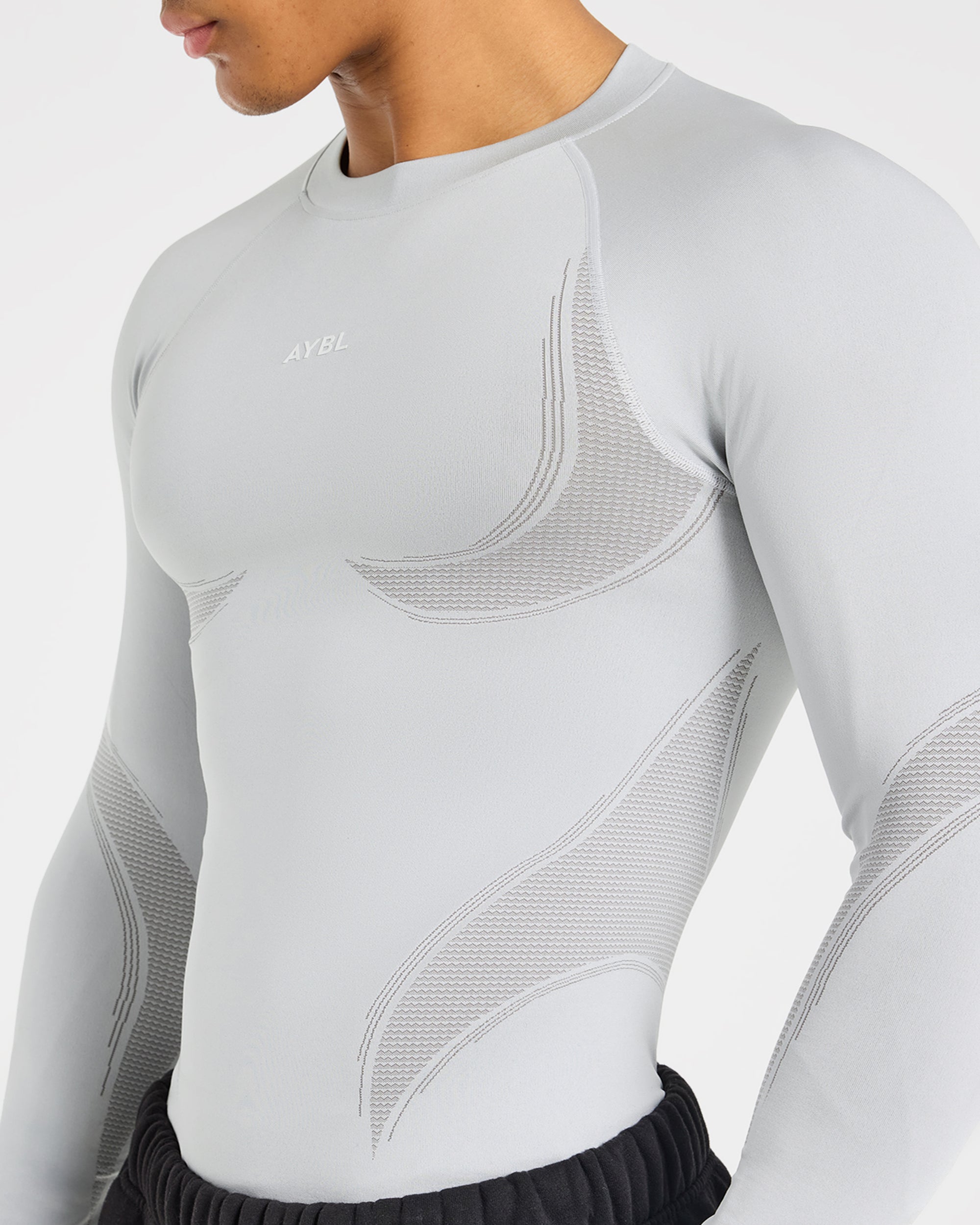 Charge Seamless Long Sleeve T Shirt - Light Gris