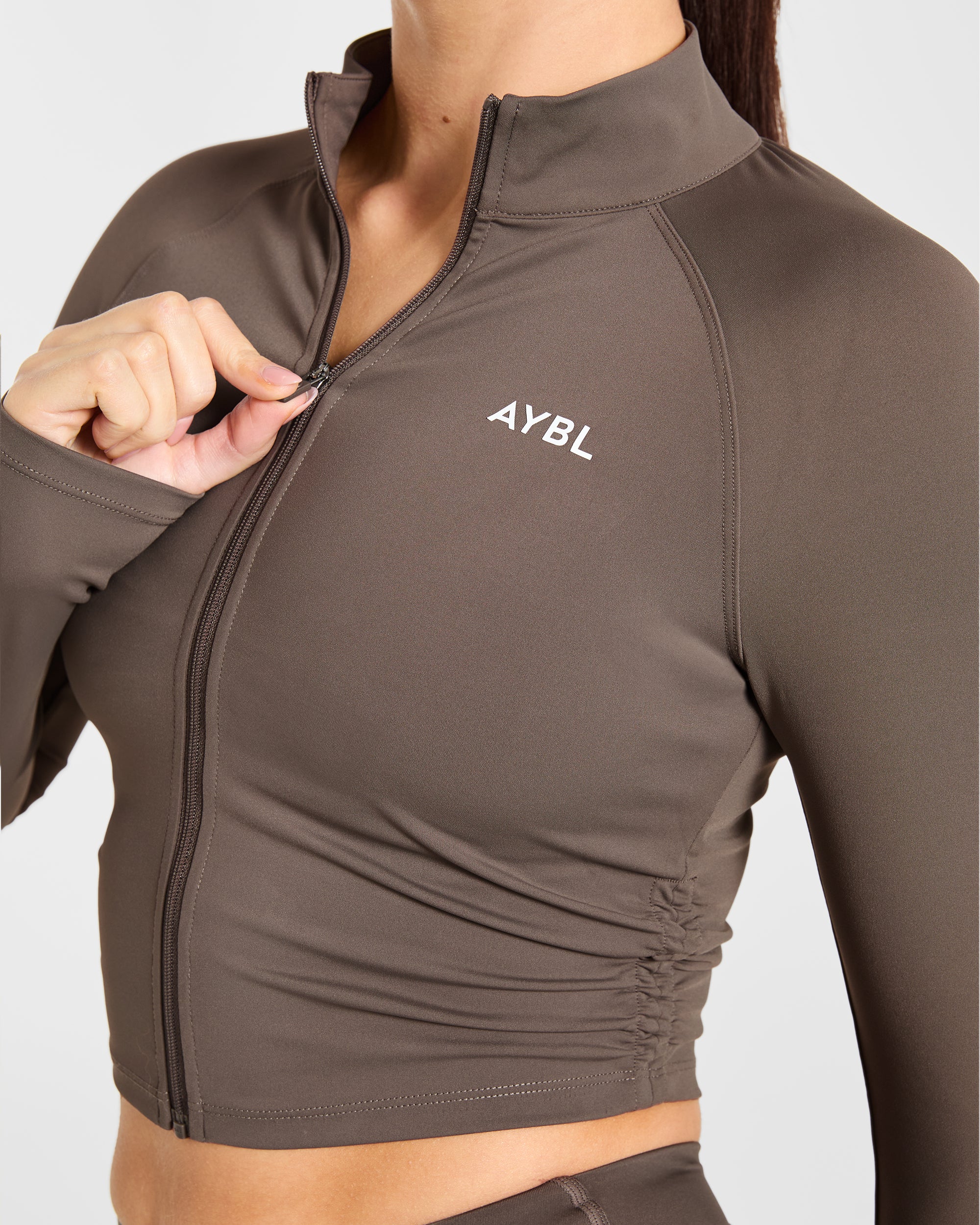 Physique Zip Up Jacket - Marron