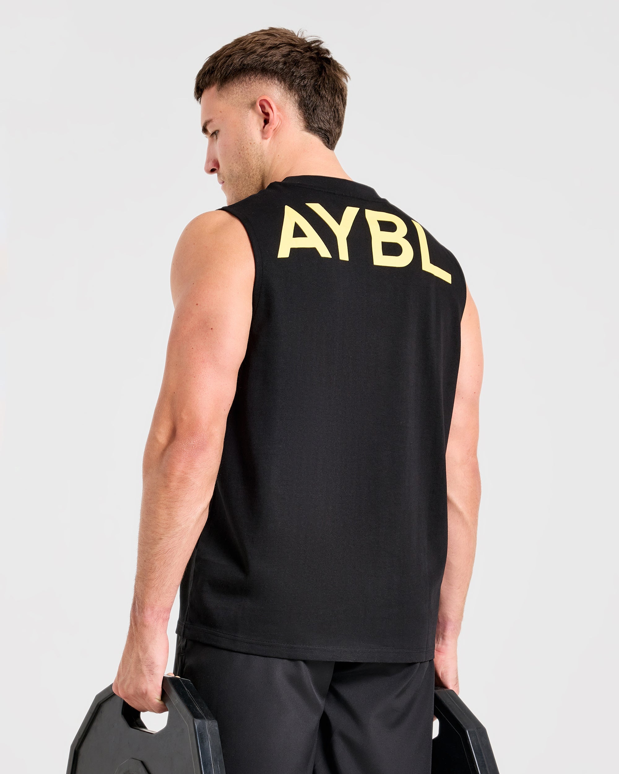 Essential Oversized Graphic Tank - Noir/Jaune