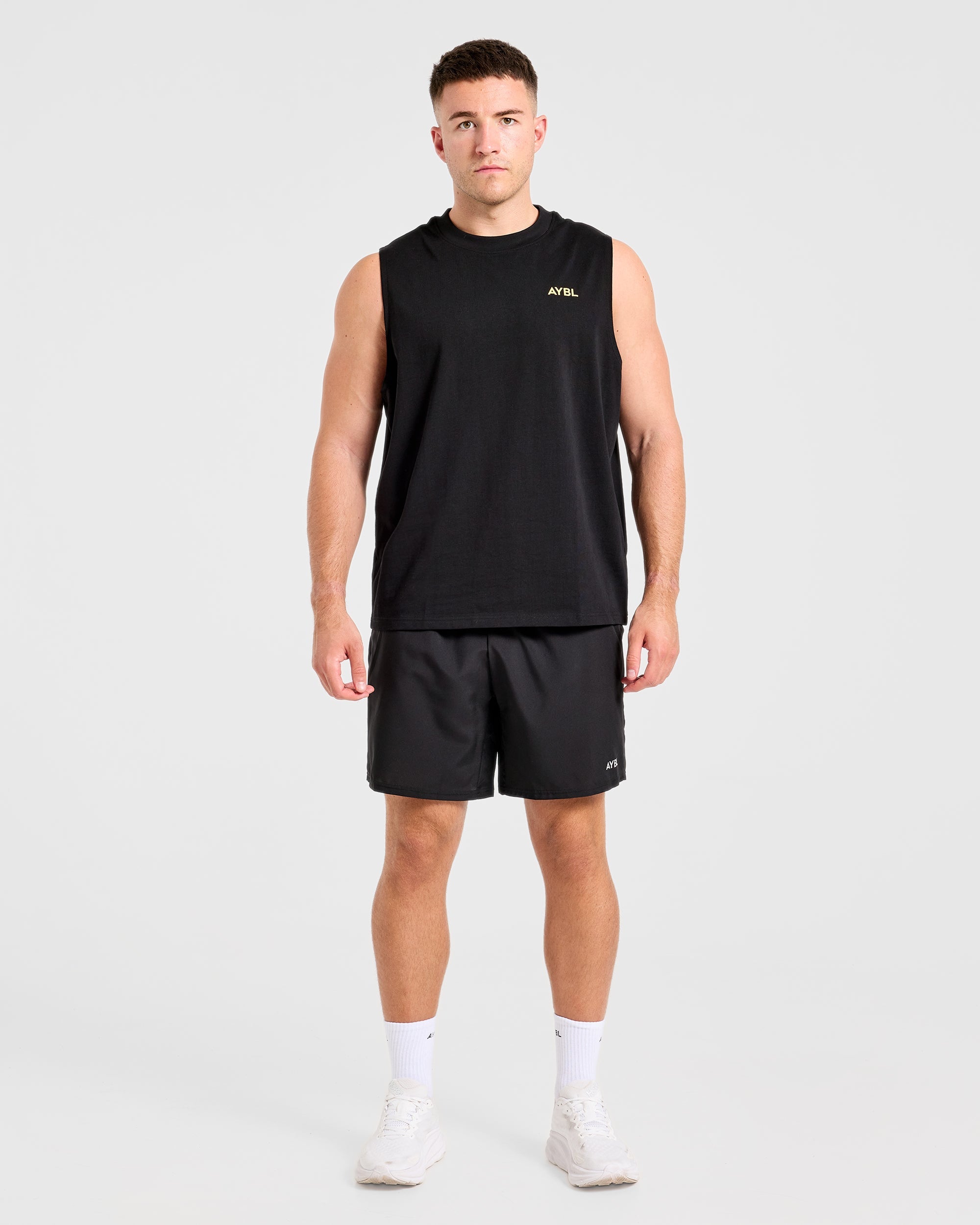 Essential Oversized Graphic Tank - Noir/Jaune