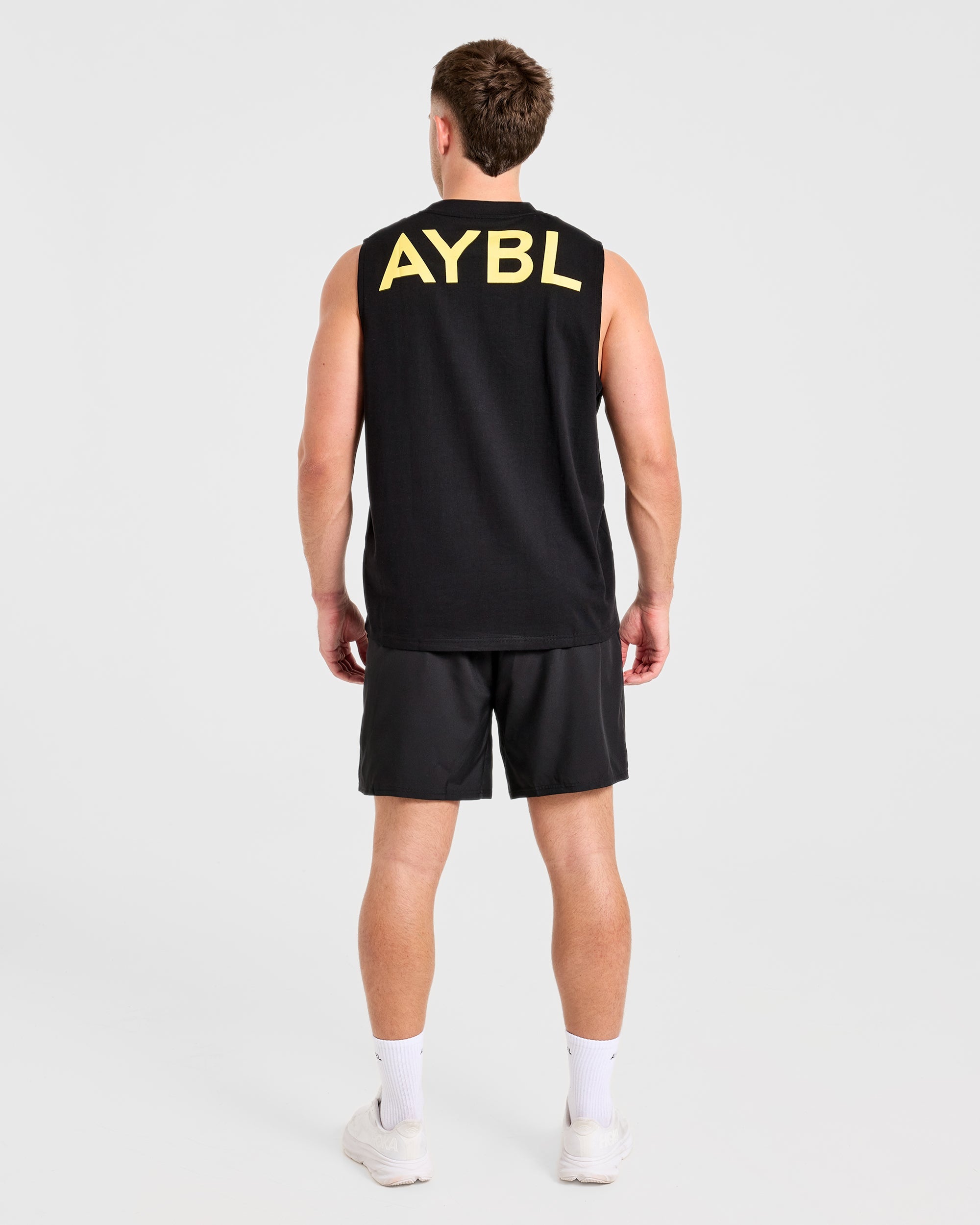 Essential Oversized Graphic Tank - Noir/Jaune