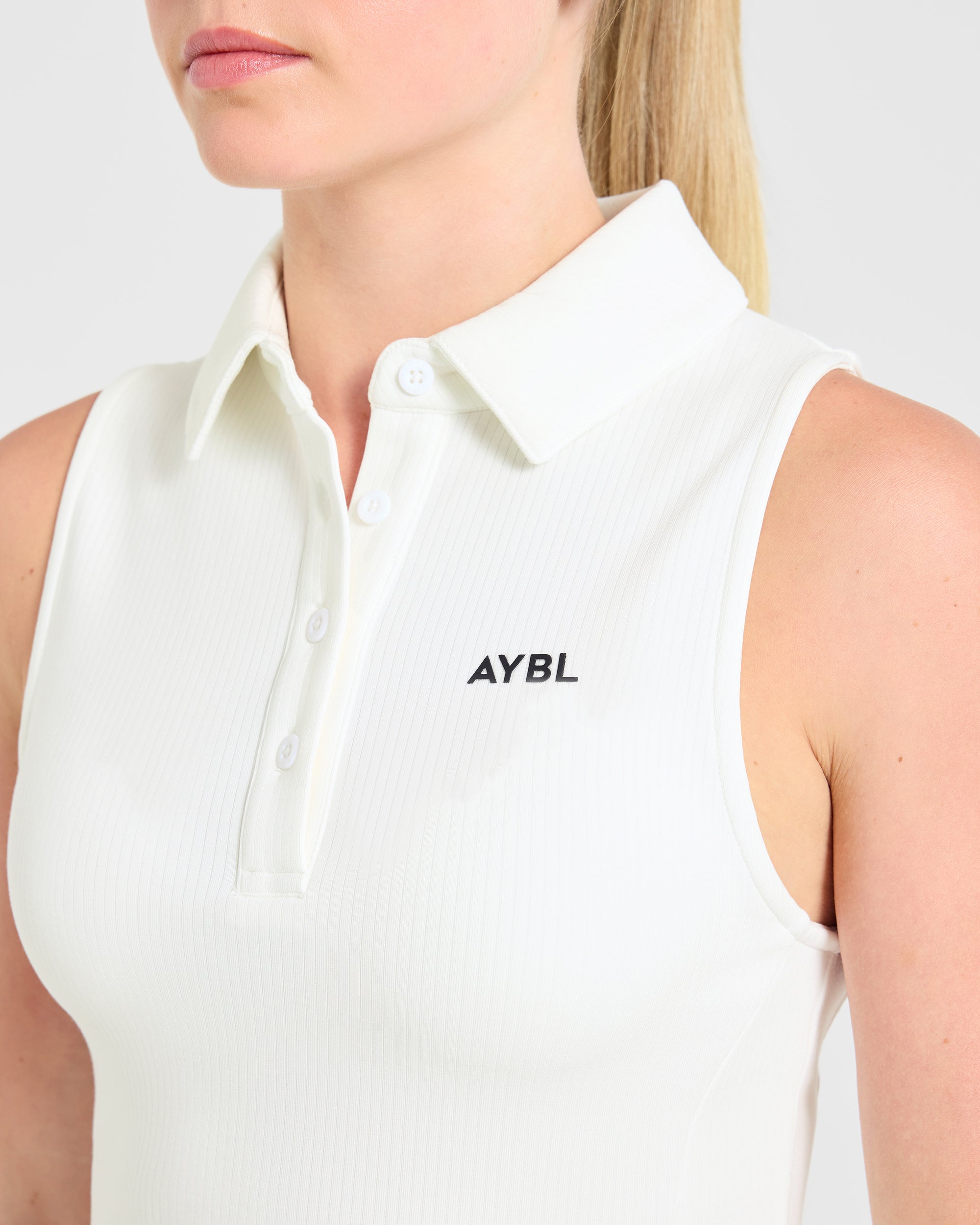 Signature Collar Dress - Blanc