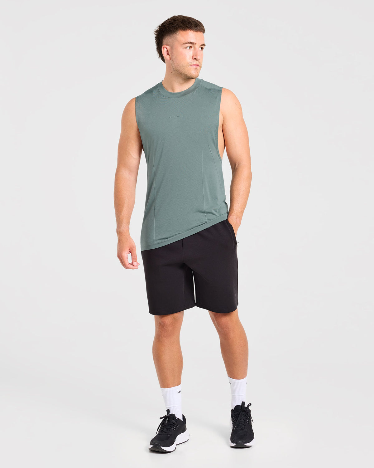 Reinforce Performance Seamless Tank - Muted Teal