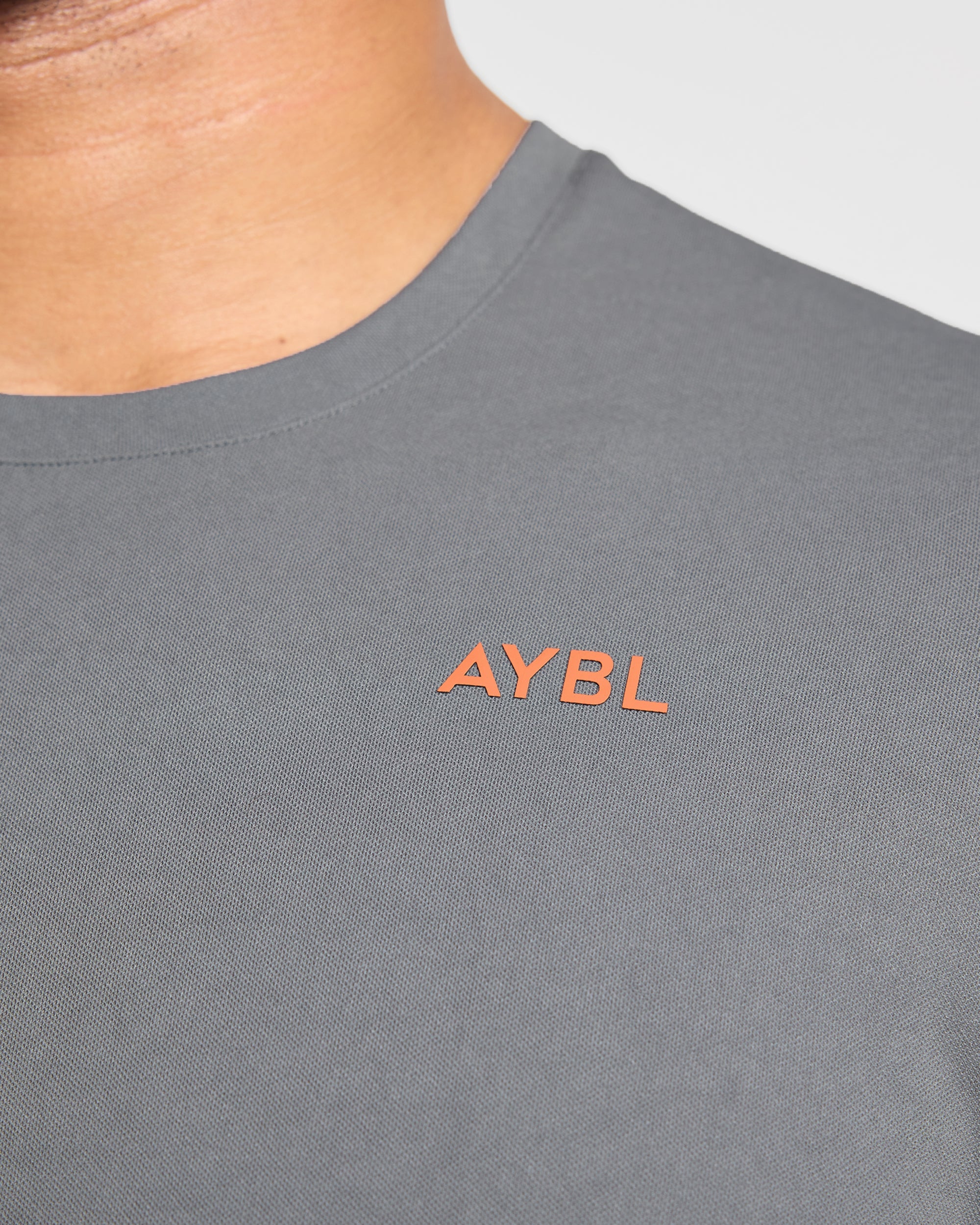 Active T Shirt - Charcoal/Orange