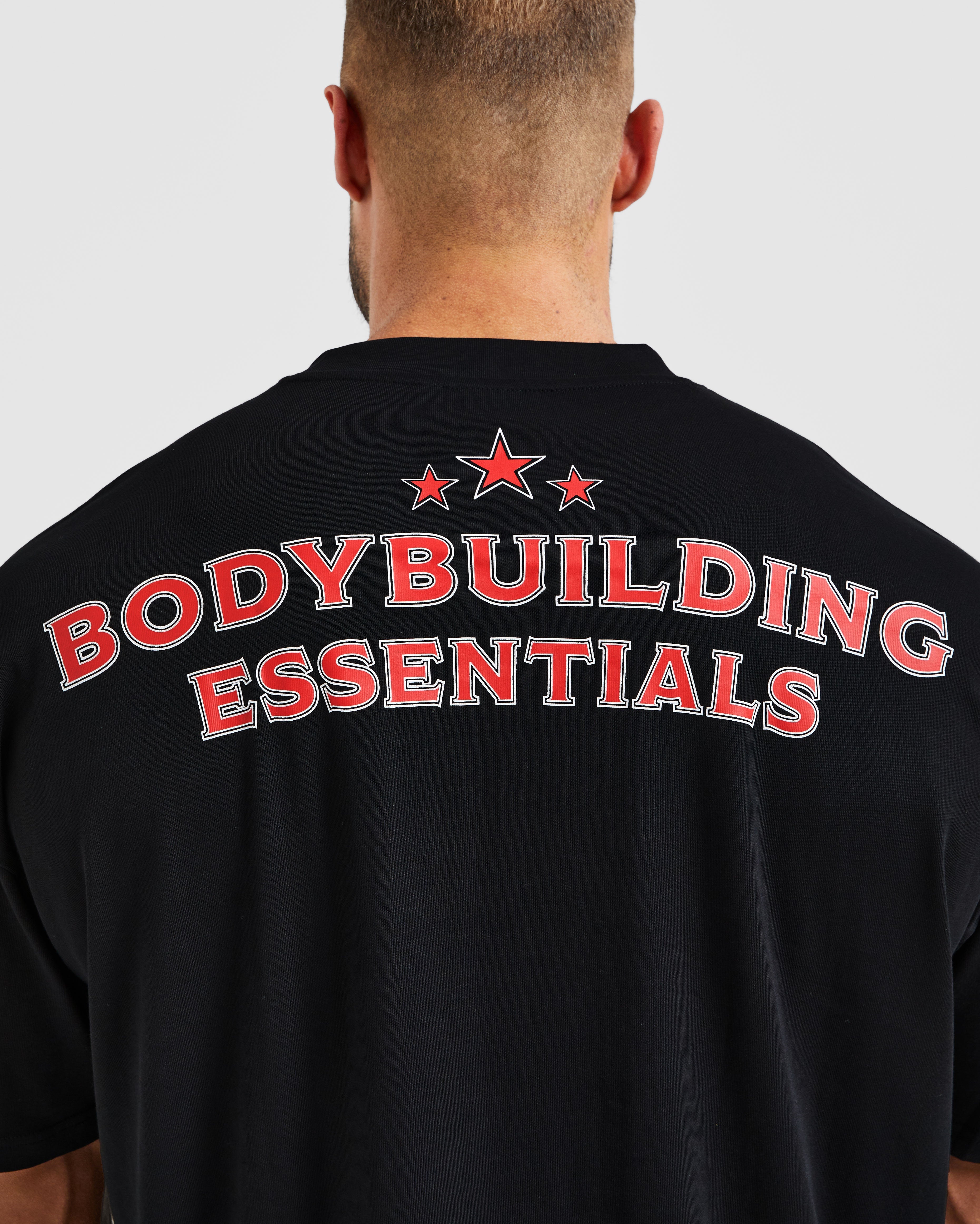 Wesley Vissers X Body Building Essentials Oversized T Shirt - Noir/Rouge