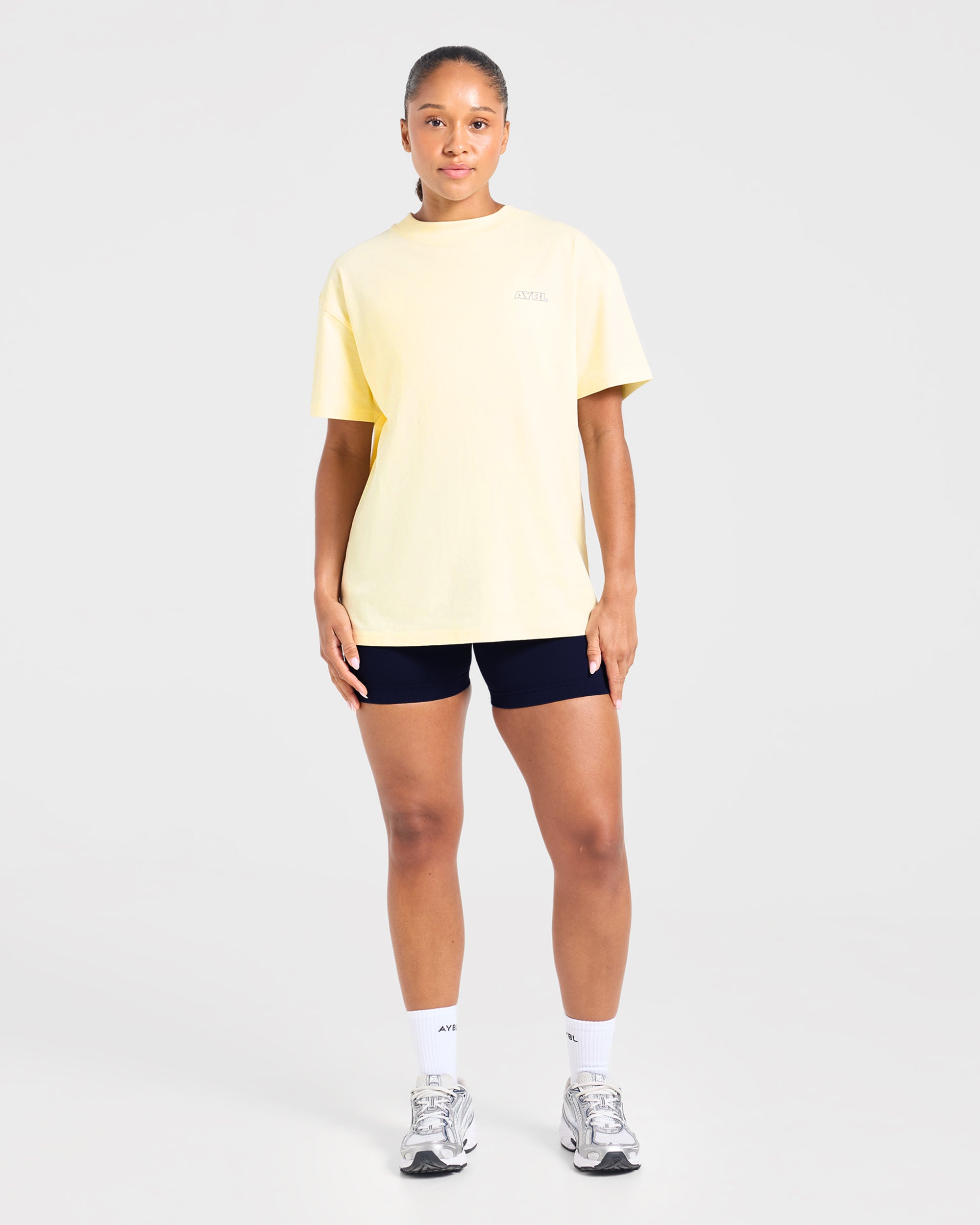 Heavy Lift Club Oversized T Shirt - Butter Jaune