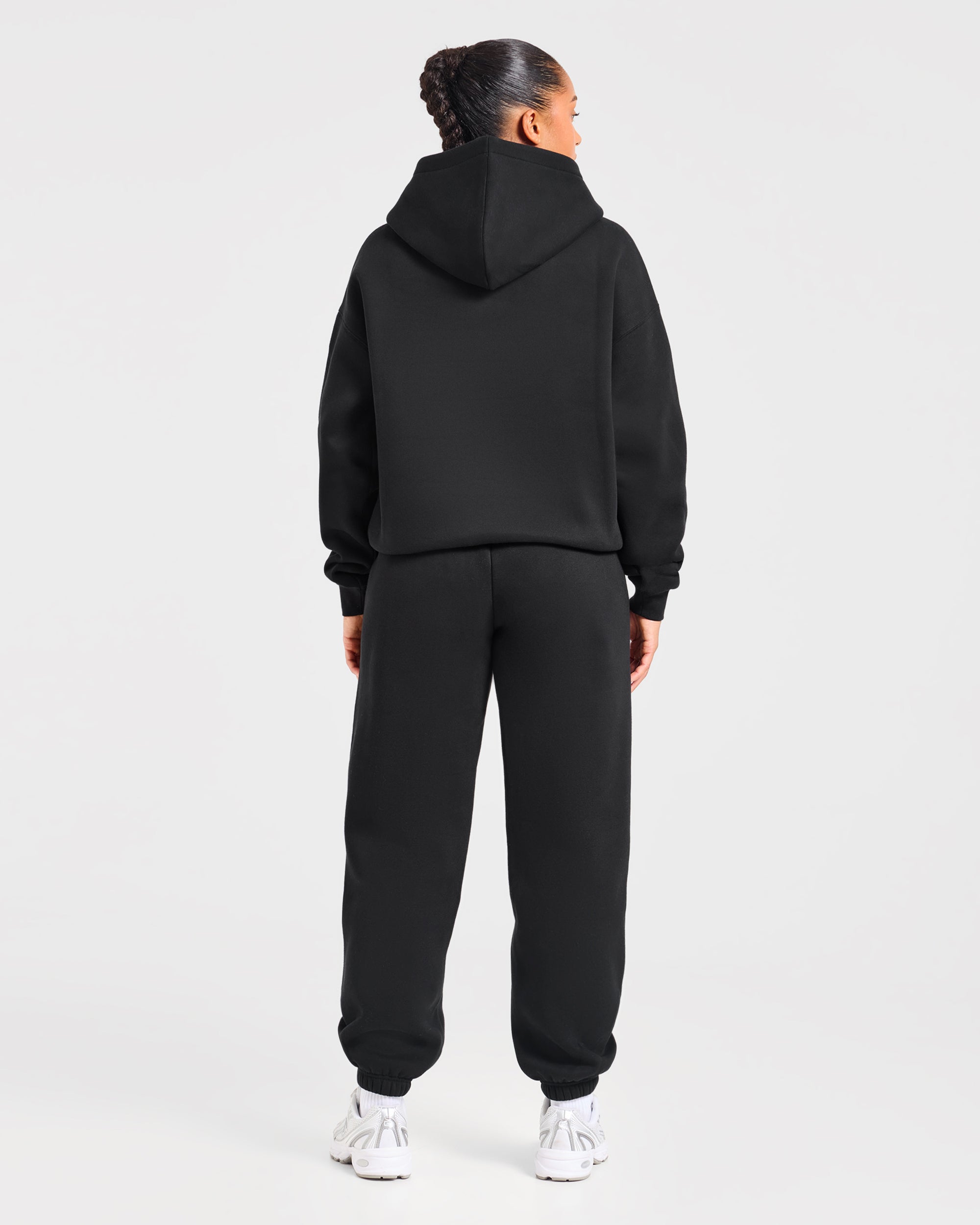 Varsity Applique Oversized Joggers - Noir