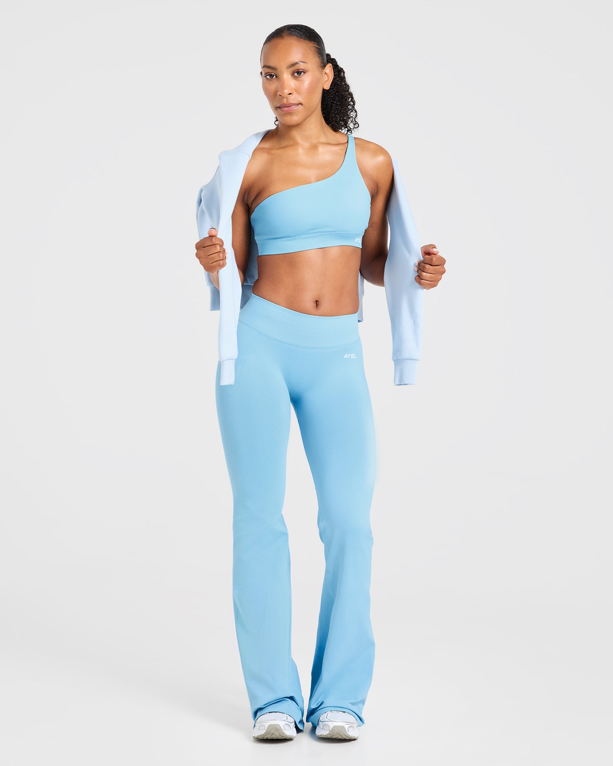 Enhance Seamless Flared Leggings - Powder Bleu
