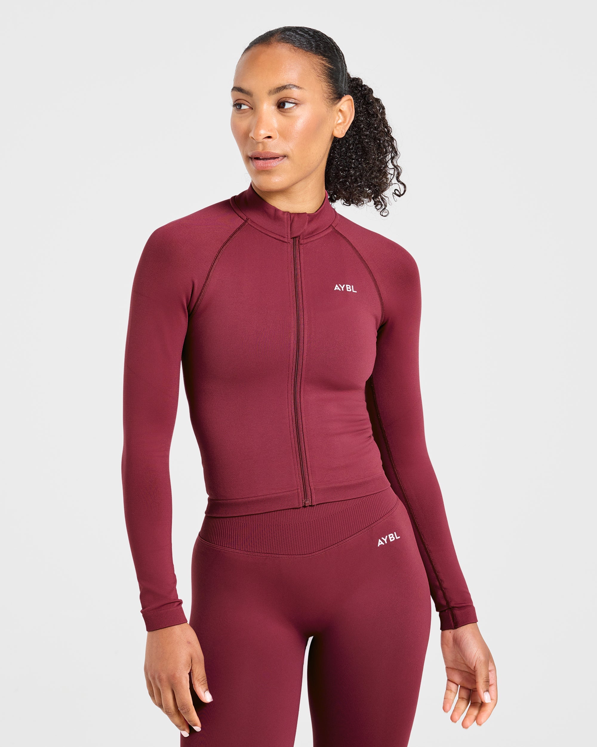 Enhance Seamless Jacket - Mahogany Red