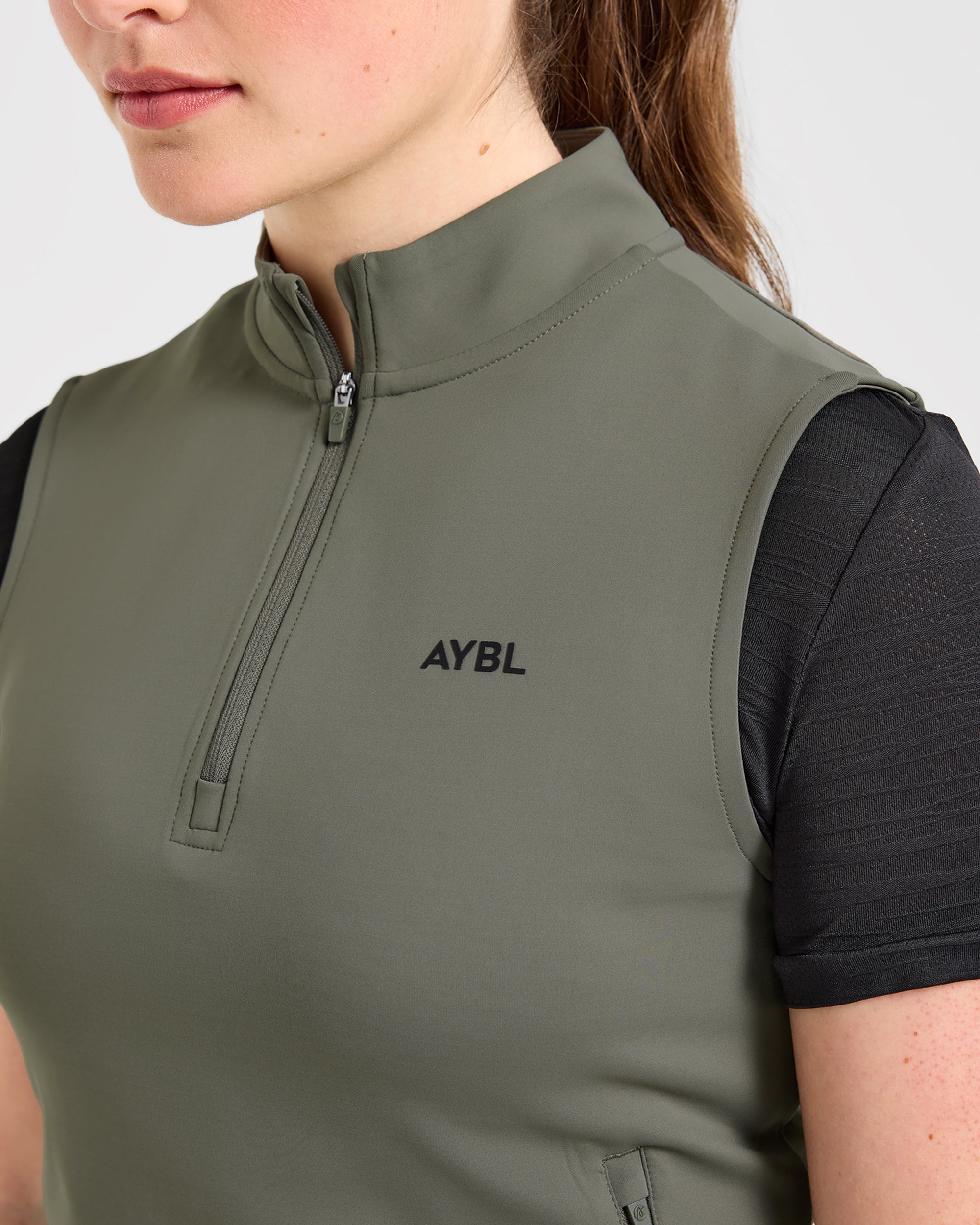 Classic 1/4 Zip Vest - Deep Sage